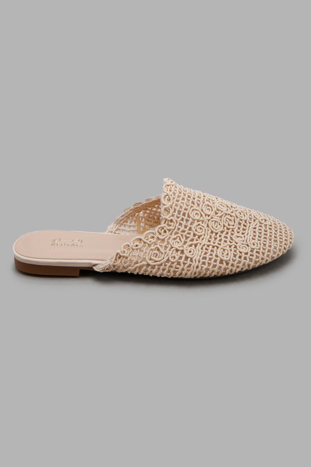Redtag-Ivory-Fabric-Interest-Mule-Category:Shoes,-Colour:Ivory,-Deals:New-In,-Filter:Women's-Footwear,-New-In-Women-FOO,-Non-Sale,-Section:Women,-W22A,-Women-Shoes-Women's-