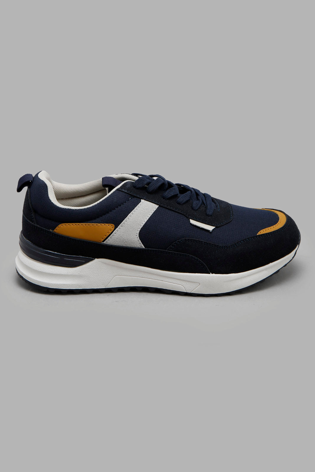 Redtag-Navy-Colour-Block-Sneaker-Category:Trainers,-Colour:Navy,-Deals:New-In,-Filter:Men's-Footwear,-Men-Trainers,-New-In-Men-FOO,-Non-Sale,-S22C,-Section:Men-Men's-