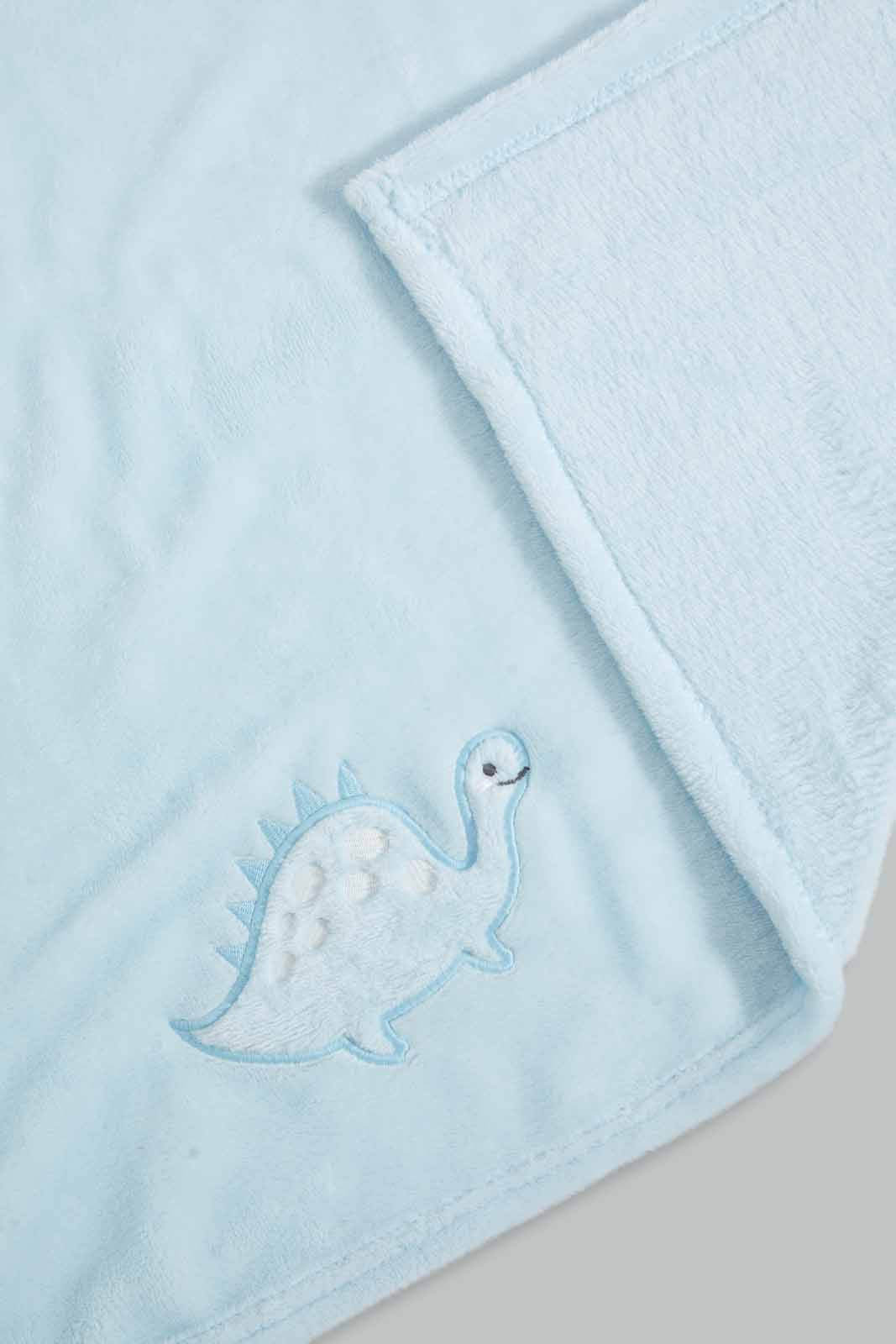 Blue Dinosaur Fluffy Blanket
