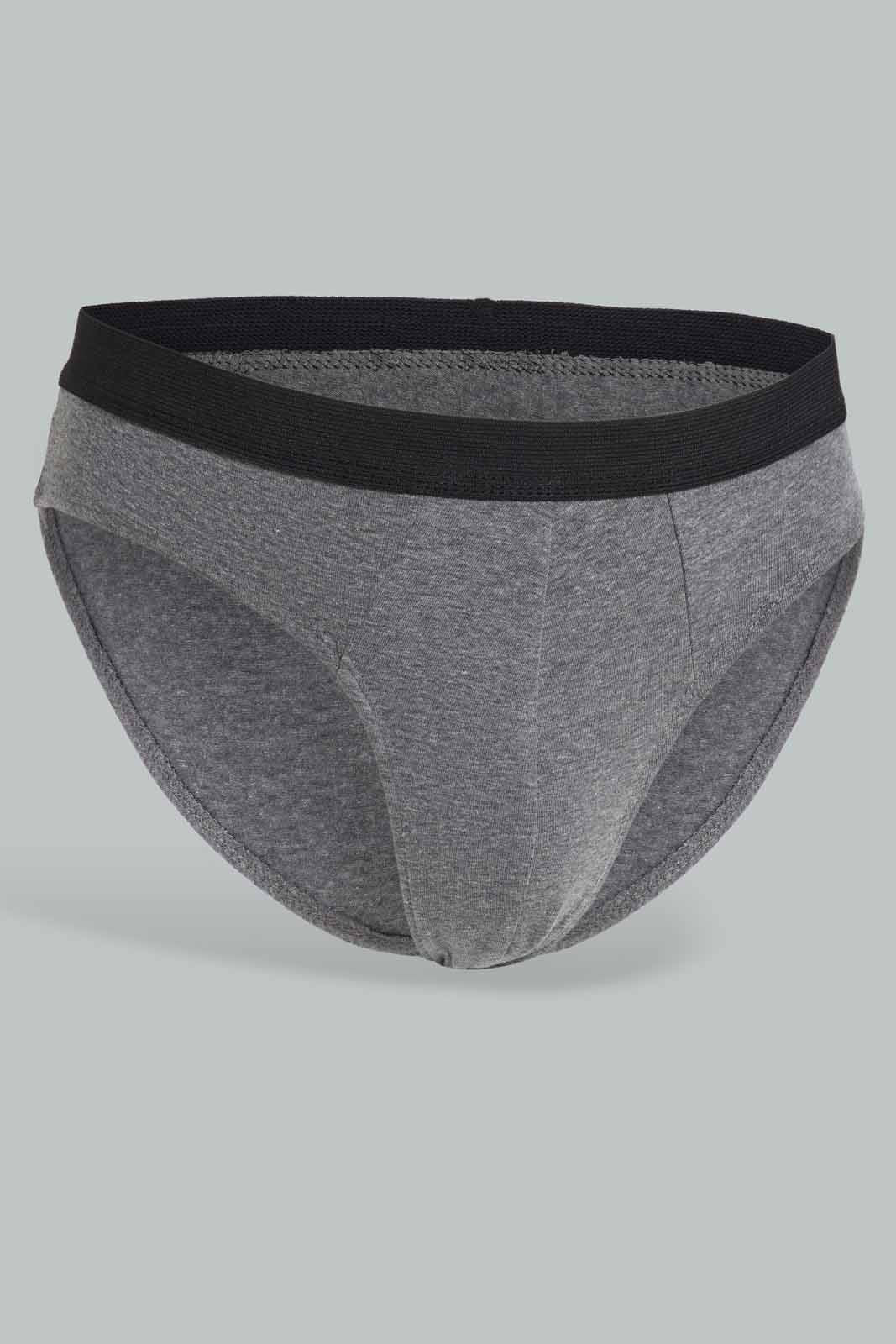 Redtag-Grey-Melange-2-Pack-Brief-365,-Category:Briefs,-Colour:Grey,-Deals:New-In,-Filter:Men's-Clothing,-Men-Briefs,-New-In-Men-APL,-Non-Sale,-Section:Men-Men's-