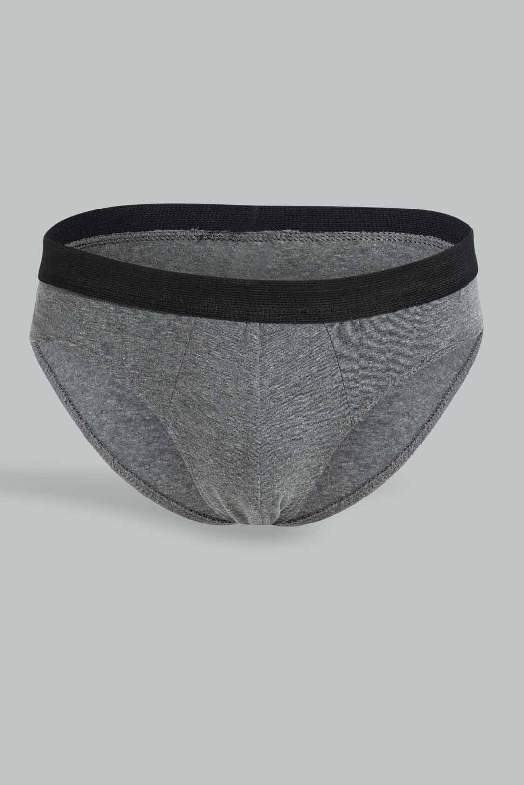 Redtag-Grey-Melange-2-Pack-Brief-365,-Category:Briefs,-Colour:Grey,-Deals:New-In,-Filter:Men's-Clothing,-Men-Briefs,-New-In-Men-APL,-Non-Sale,-Section:Men-Men's-