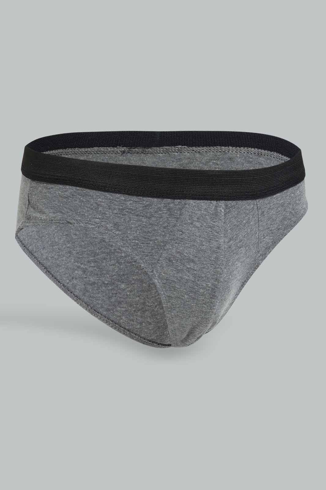 Redtag-Grey-Melange-2-Pack-Brief-365,-Category:Briefs,-Colour:Grey,-Deals:New-In,-Filter:Men's-Clothing,-Men-Briefs,-New-In-Men-APL,-Non-Sale,-Section:Men-Men's-