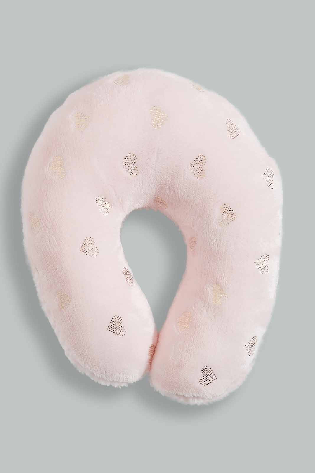 Pink Sherpa Blanket With Baby Pillow (2 Piece)