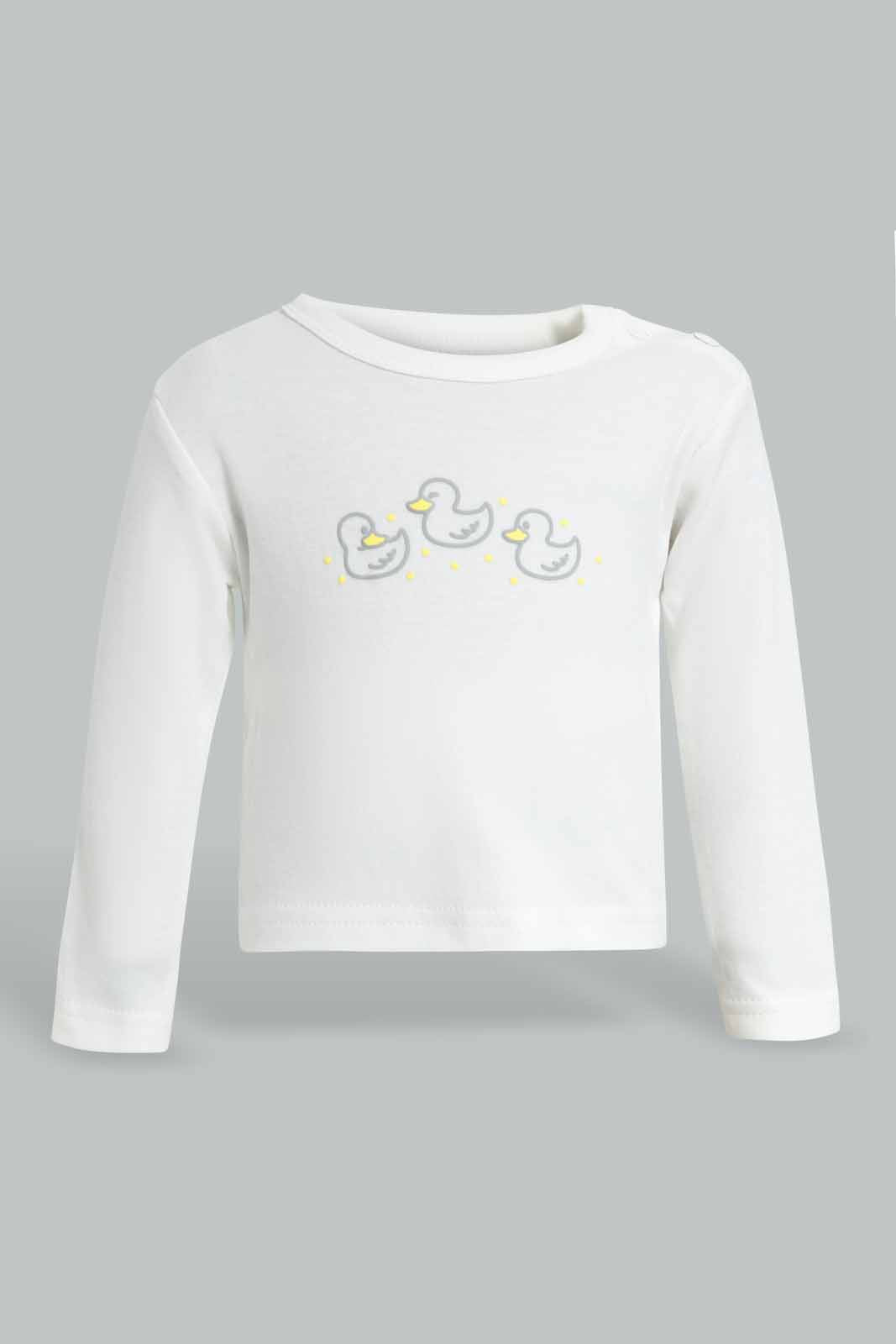 Redtag-Yellow-Duck-Pieces-Gift-Set-Category:Blouses,-Colour:Ivory,-Deals:New-In,-EID,-Filter:Women's-Clothing,-New-In-Women,-Non-Sale,-Section:Women,-W22O,-Women-Blouses-Baby-0 to 12 Months