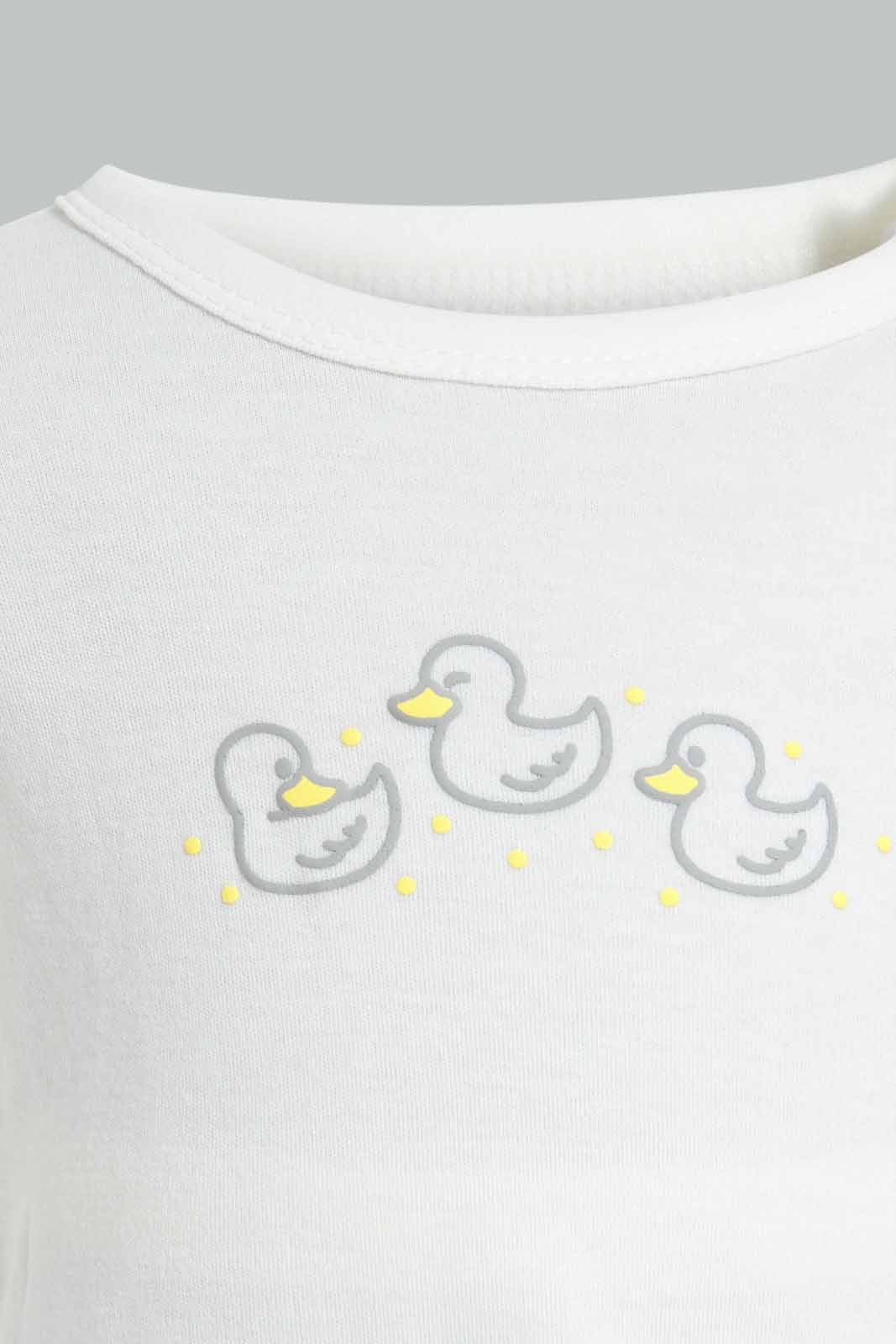 Redtag-Yellow-Duck-Pieces-Gift-Set-Category:Blouses,-Colour:Ivory,-Deals:New-In,-EID,-Filter:Women's-Clothing,-New-In-Women,-Non-Sale,-Section:Women,-W22O,-Women-Blouses-Baby-0 to 12 Months