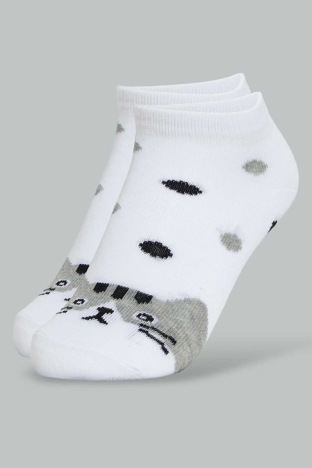 Redtag-Assorted-Ankle-Socks-Ankle-Socks-Girls-2 to 8 Years