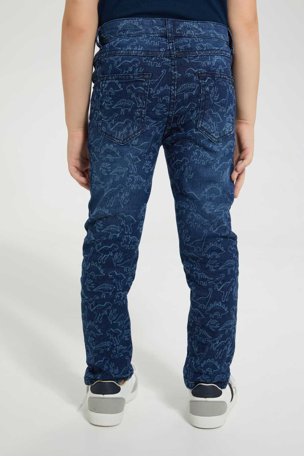 Navy Elasticated Waistband Jean