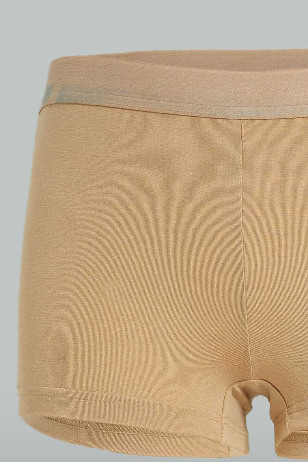 Redtag-Navy/Beige-Plain-Boxer-Briefs-(2-Pack)-365,-Category:Briefs,-Colour:Assorted,-Deals:New-In,-Dept:Ladieswear,-Filter:Women's-Clothing,-New-In-Women-APL,-Non-Sale,-Section:Women,-Women-Briefs--