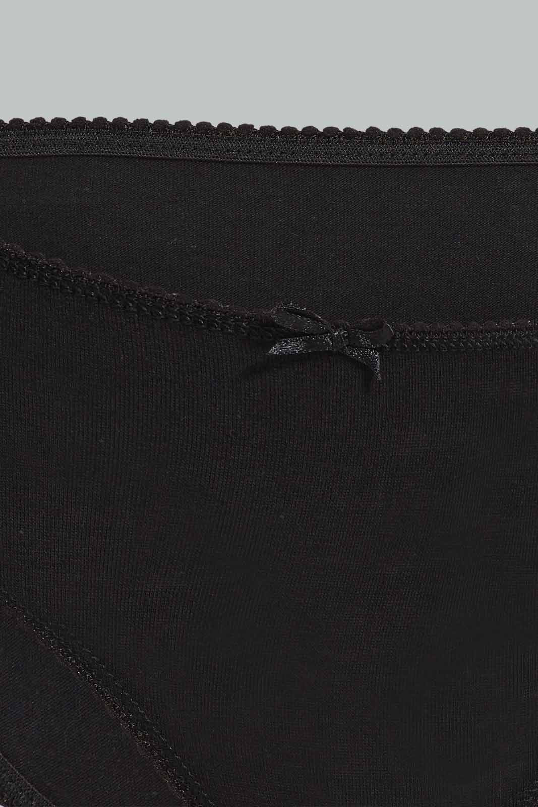 Redtag-Black-Plain-Boyleg-Brief-(5-Pack)-365,-Category:Briefs,-Colour:Black,-ESS,-Filter:Women's-Clothing,-New-In,-New-In-Women-APL,-Non-Sale,-Section:Women,-Women-Briefs-Women's-