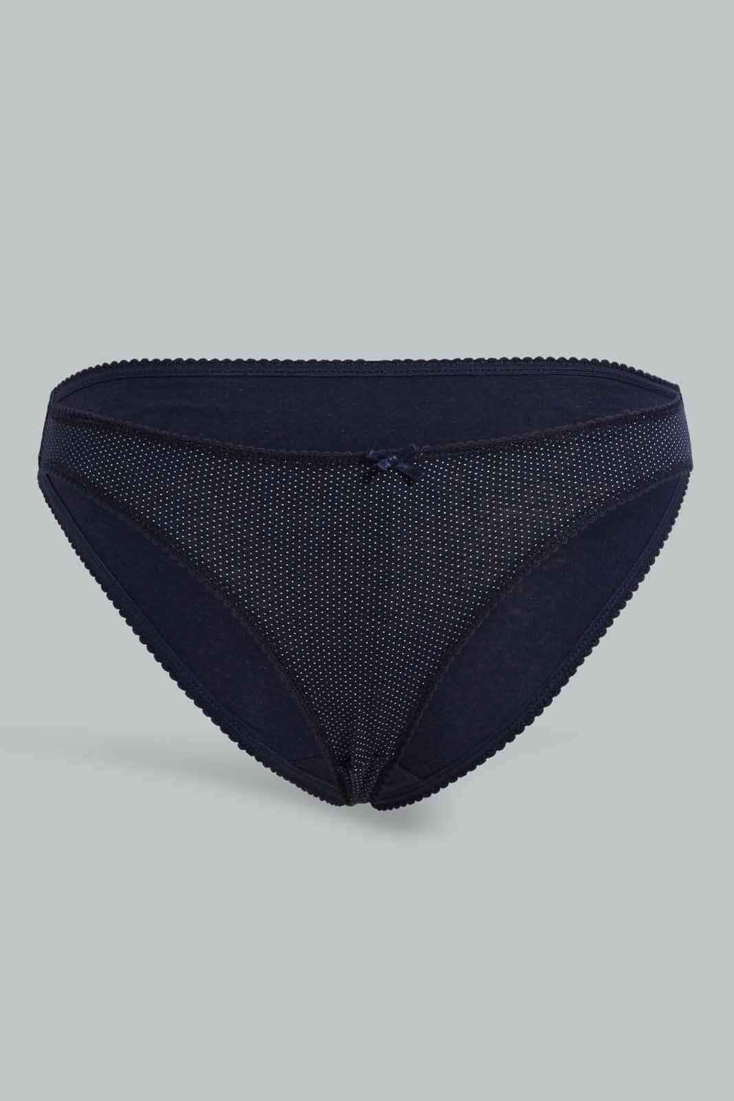 Redtag-Assorted-Print/Plain-Bikini-Briefs-(5-Pack)-Briefs-Bikini-Women's-
