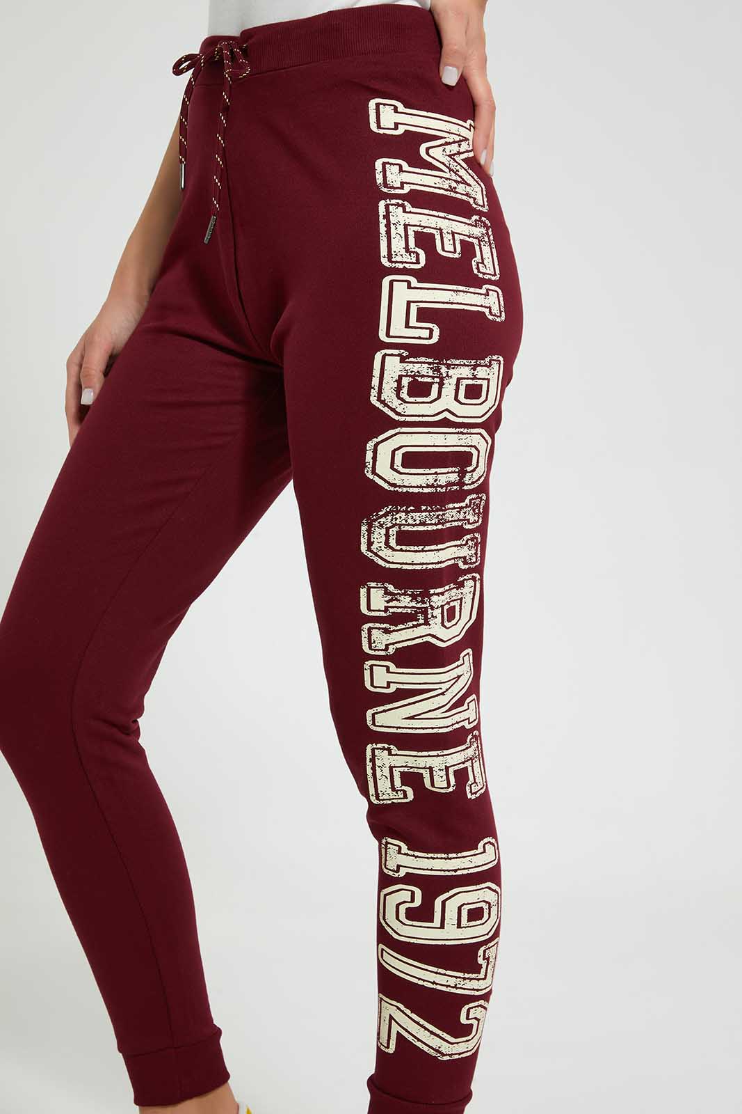 Redtag-Blue-Basic-Jogger-With-Side-Applique-Joggers-Women's-
