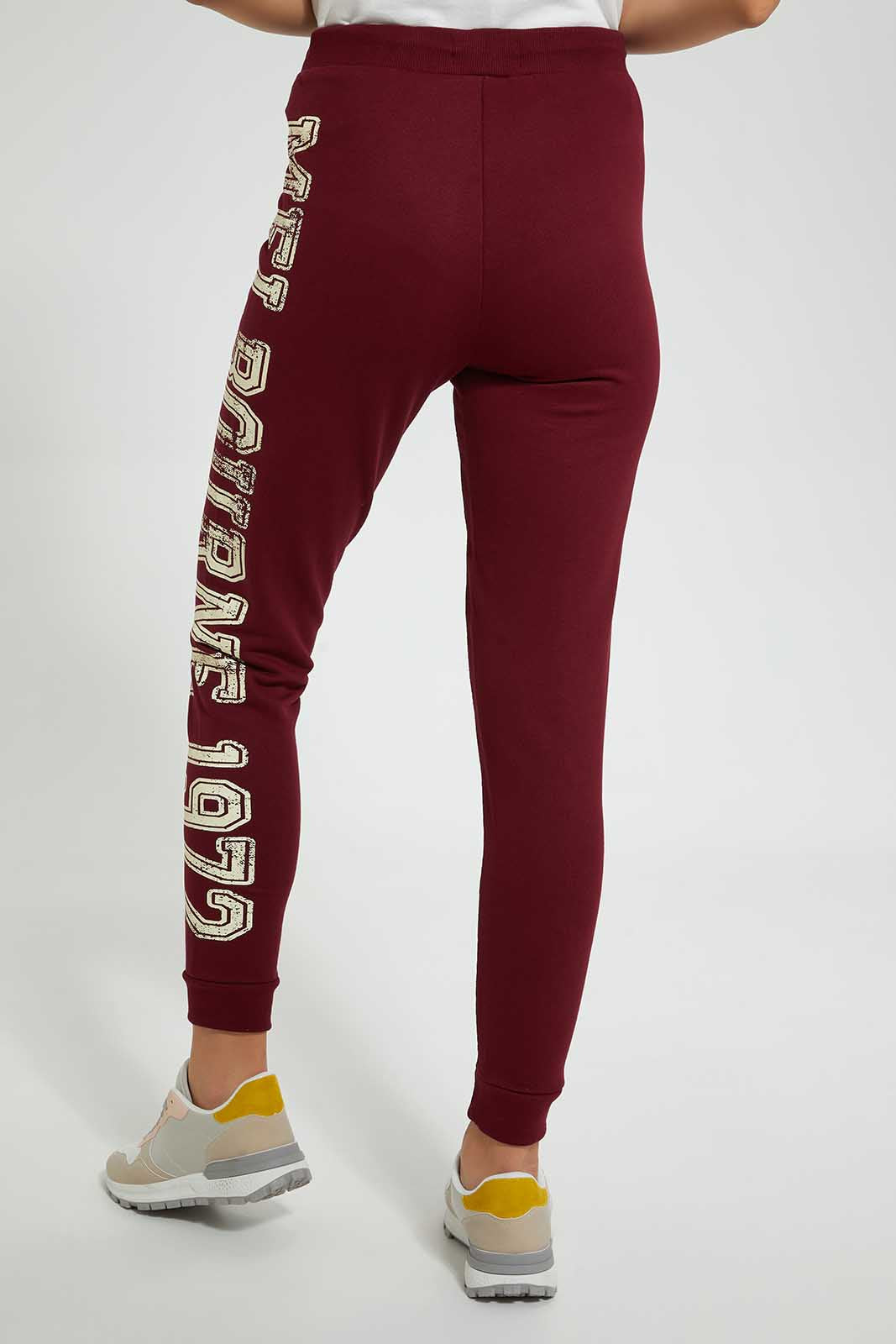 Redtag-Blue-Basic-Jogger-With-Side-Applique-Joggers-Women's-