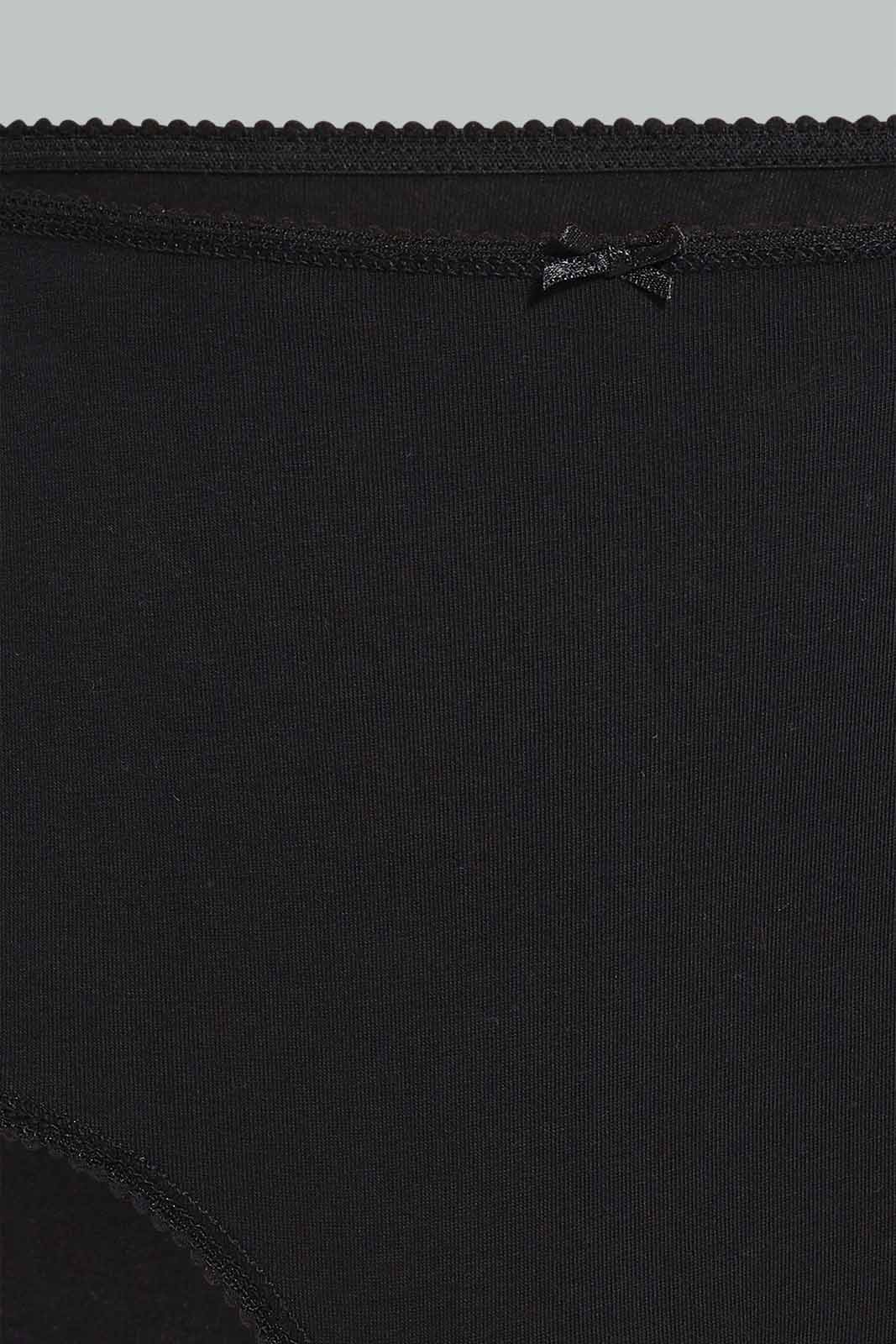 Redtag-Black-Plain-Mama-Briefs-(5-Pack)-365,-Category:Briefs,-Colour:Black,-Filter:Women's-Clothing,-New-In,-New-In-Women,-Non-Sale,-Section:Women,-Women-Briefs-Women's-
