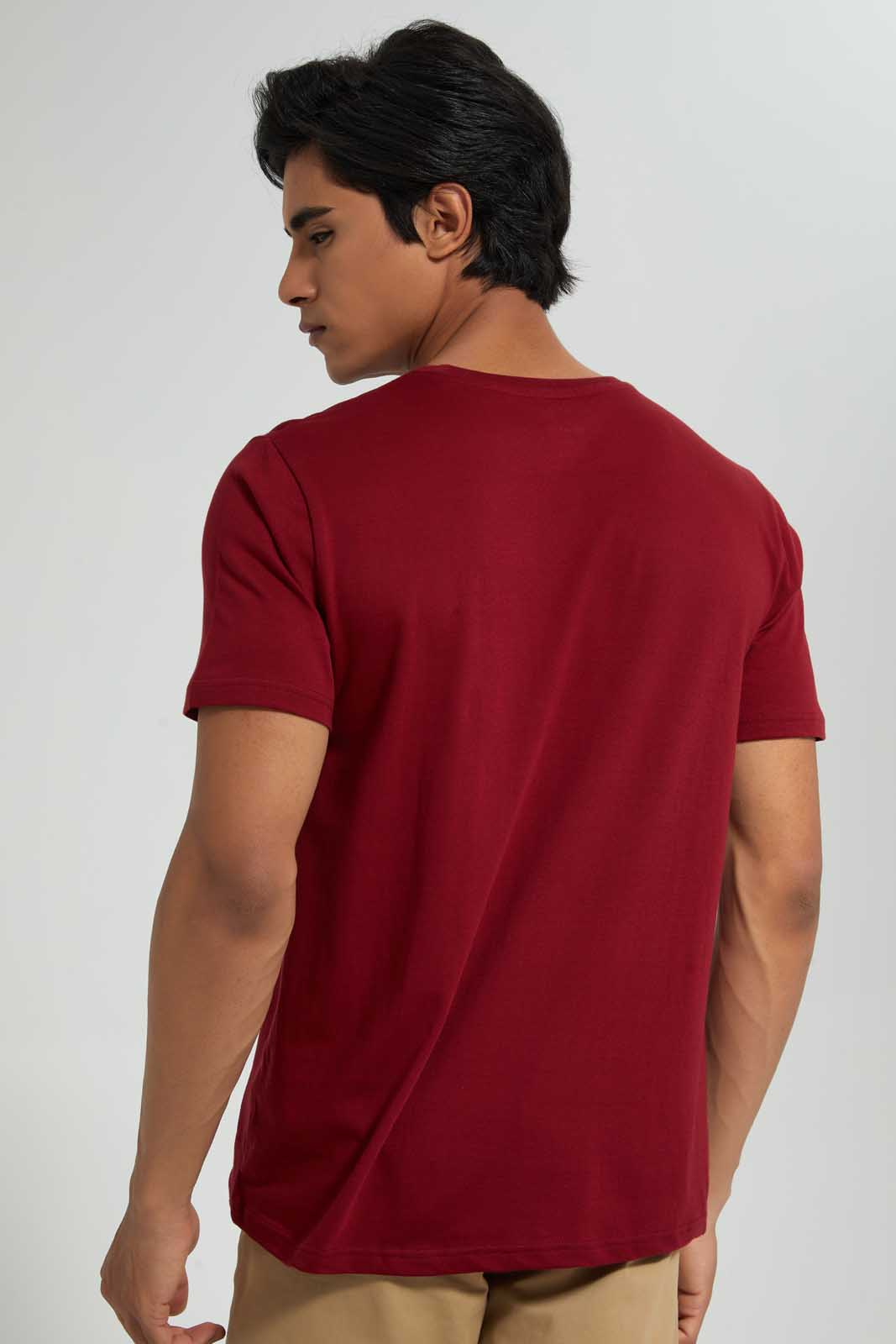 Burgundy Solid T-Shirt