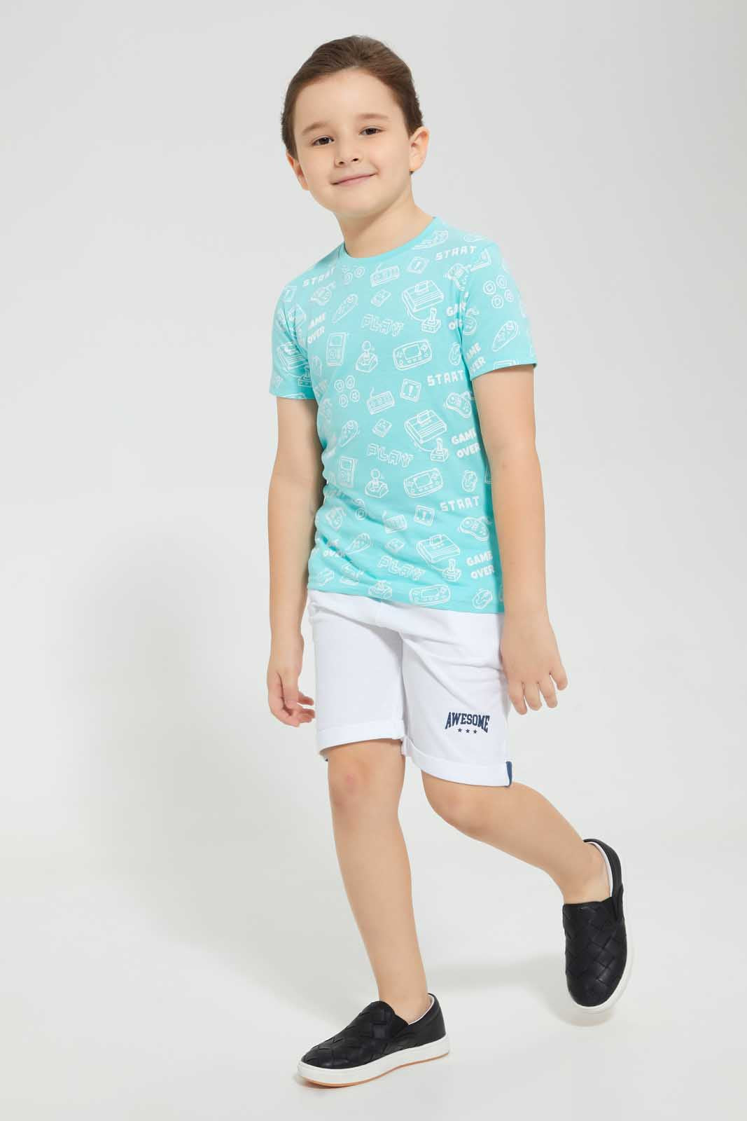 White Knit Active Short