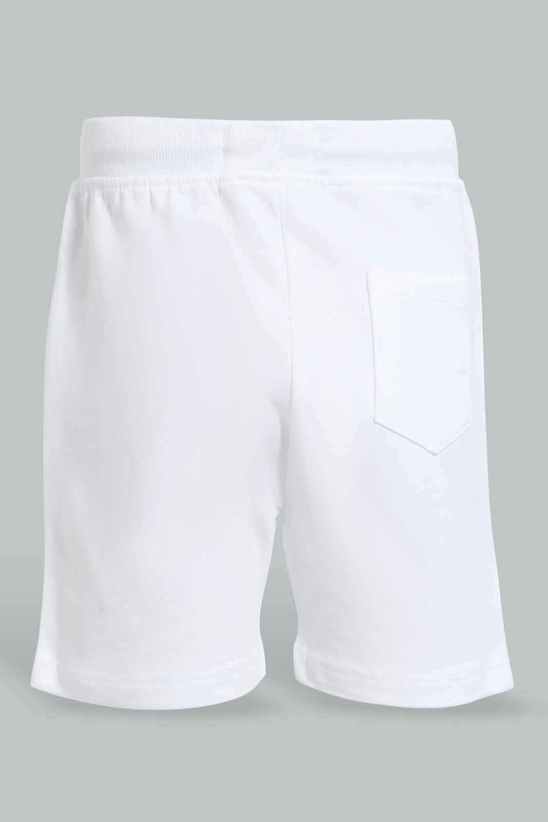 Redtag-White-Active-Short-Active-Shorts-Infant-Boys-3 to 24 Months