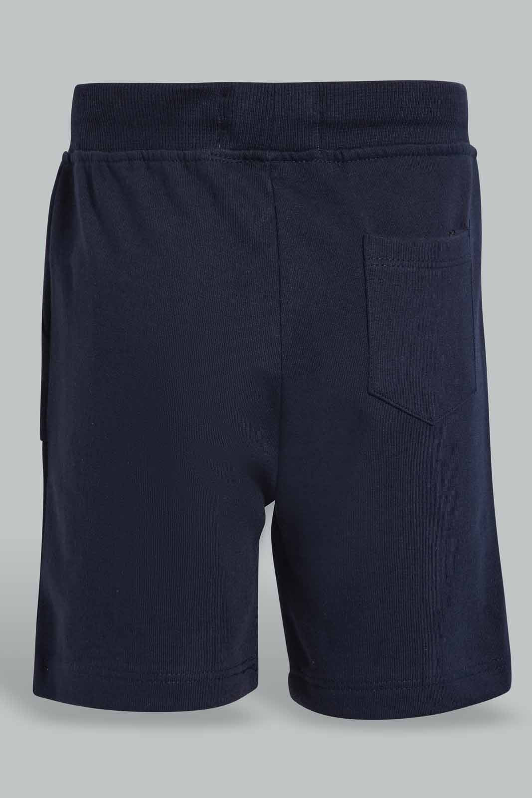 Redtag-Navy-Active-Short-Active-Shorts-Infant-Boys-3 to 24 Months
