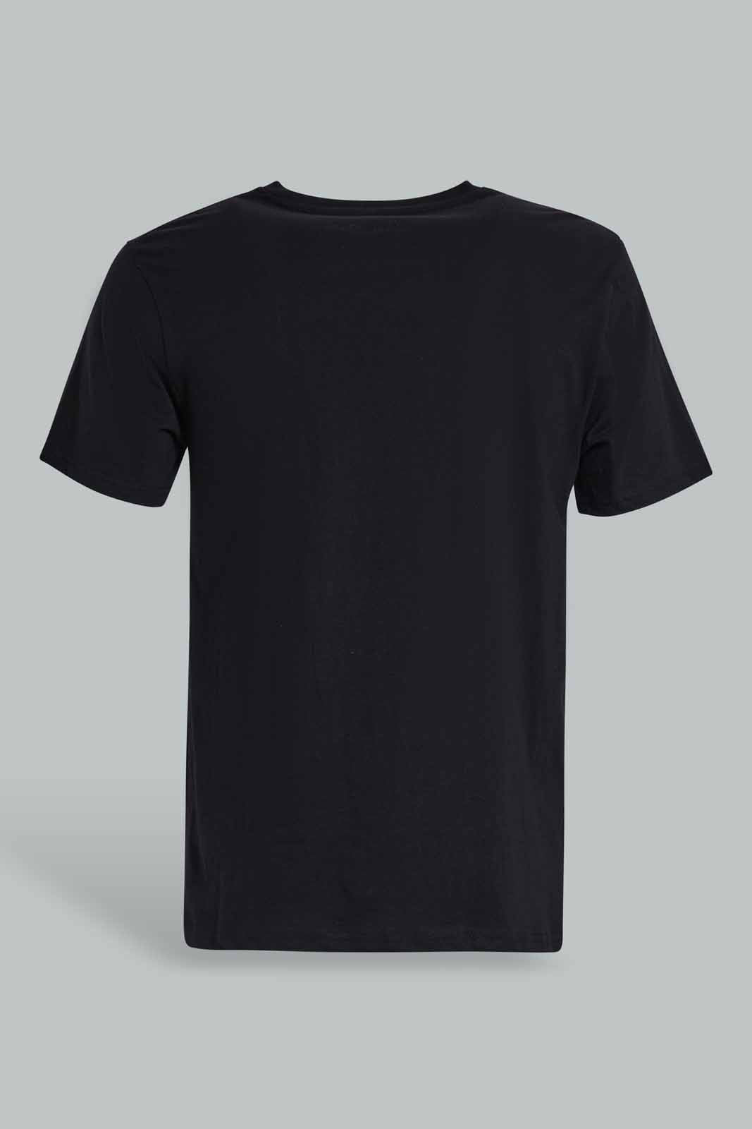 Redtag-Black-Graphic-T-Shirt-Category:T-Shirts,-Colour:Black,-Filter:Men's-Clothing,-Men-T-Shirts,-New-In,-New-In-Men-APL,-Non-Sale,-S22C,-Section:Men,-TBL-Men's-