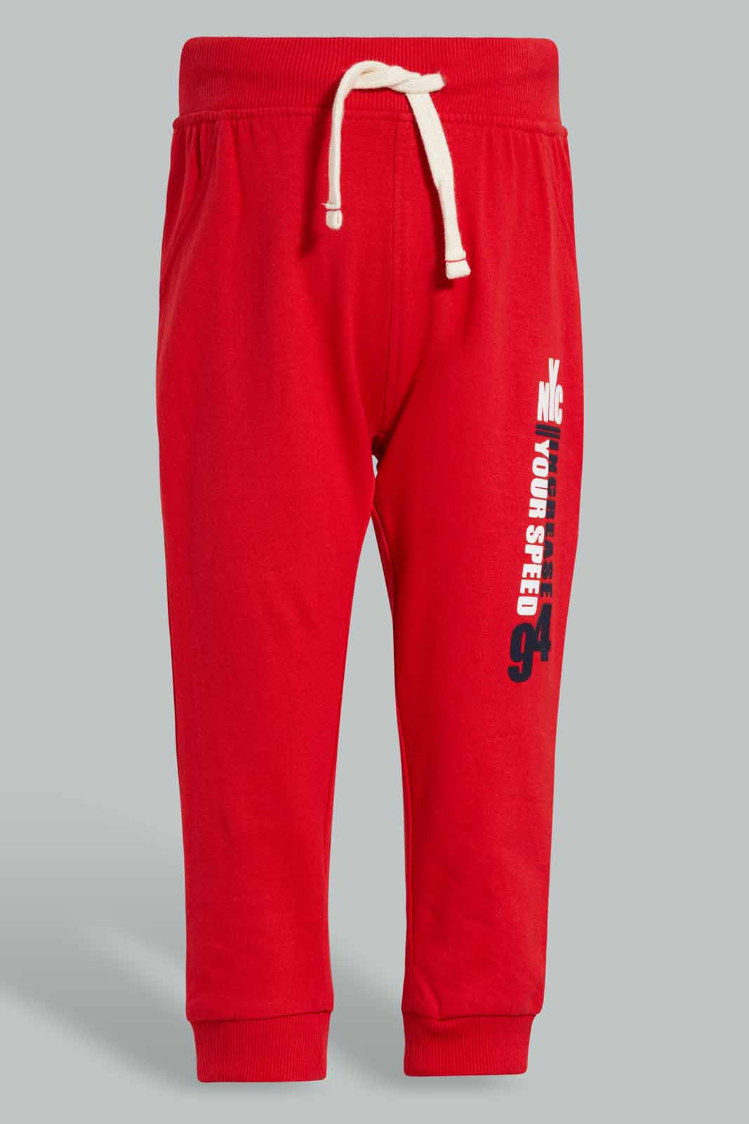 Redtag-Blue-Mel-And-Red-Mel-Track-(2-Pack)-Joggers-Infant-Boys-3 to 24 Months