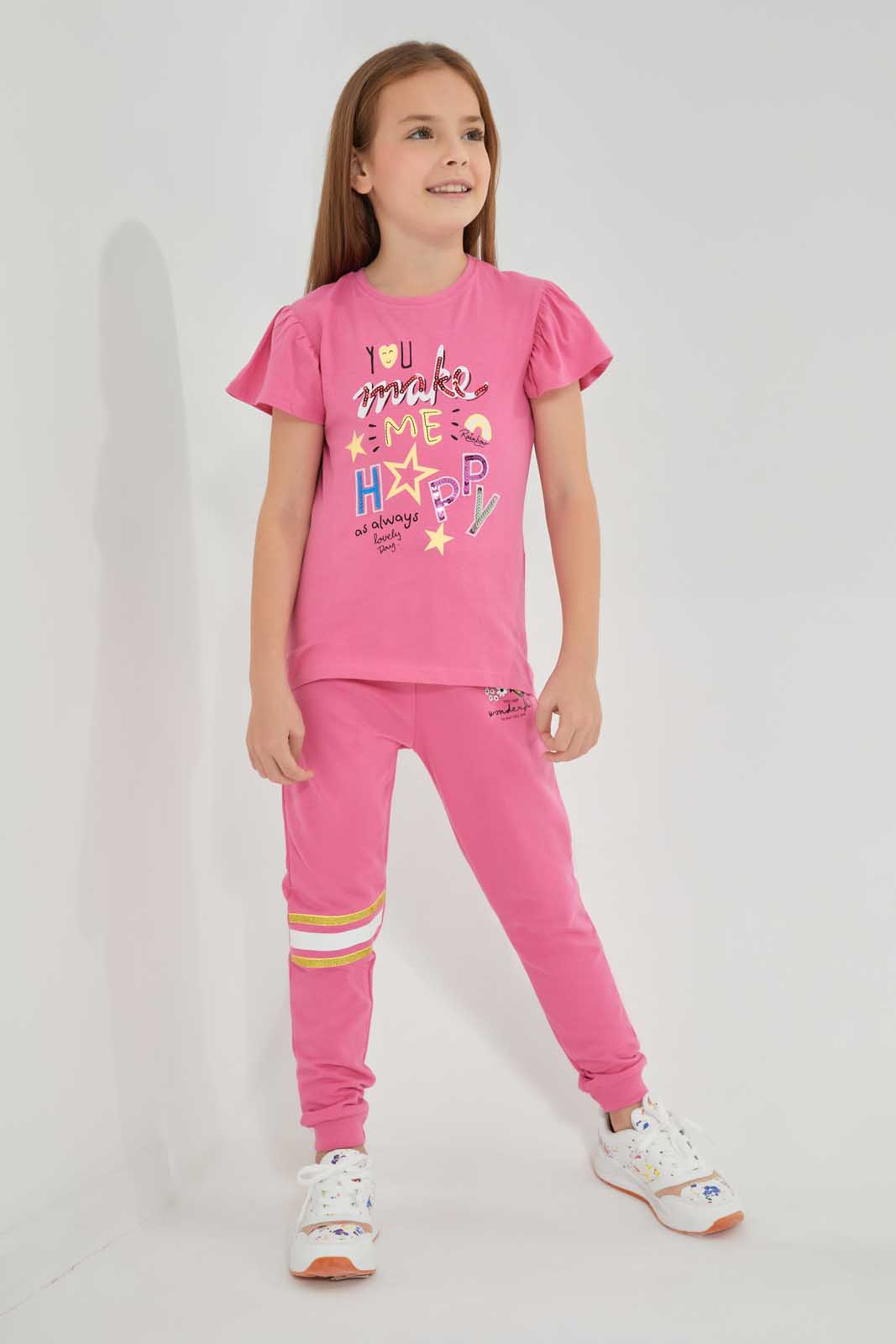 Redtag-Pink-Butterfly-Active-Pant-Bundle,-Category:Joggers,-Colour:Pink,-Deals:Sale,-Filter:Girls-(2-to-8-Yrs),-Girls-Joggers,-S22C,-Sale-GIR-APL,-Section:Girls-(0-to-14Yrs),-TBL-Girls-2 to 8 Years