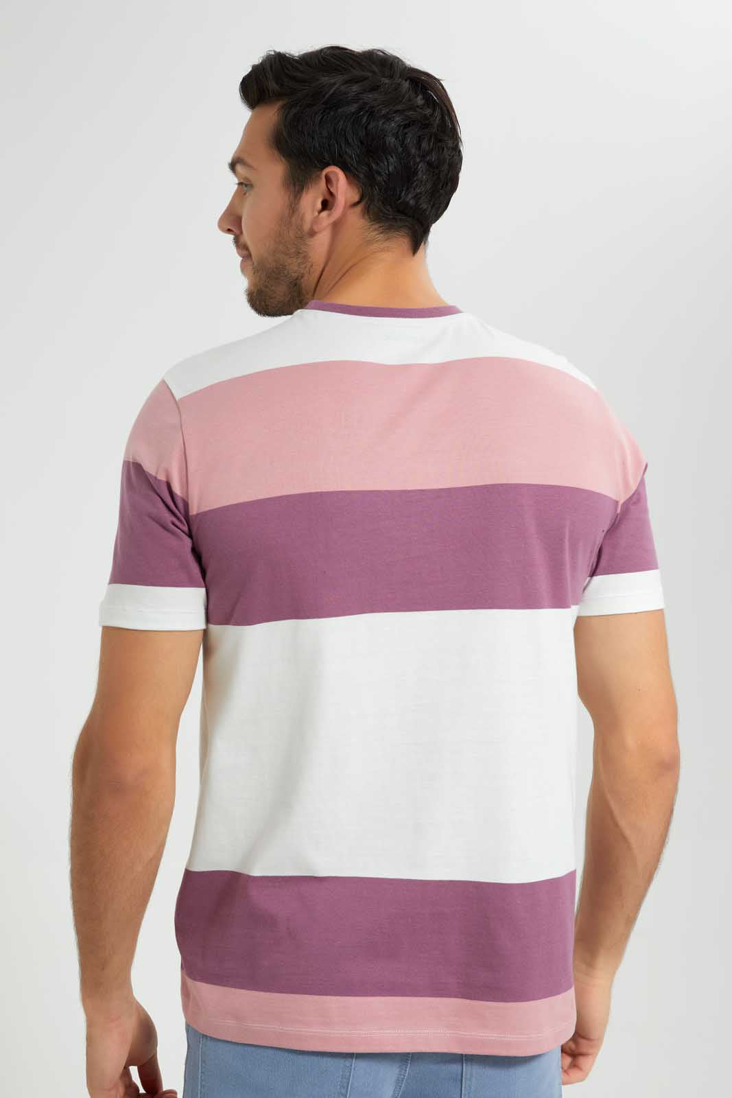 Lilac And Pink Striped T-Shirt