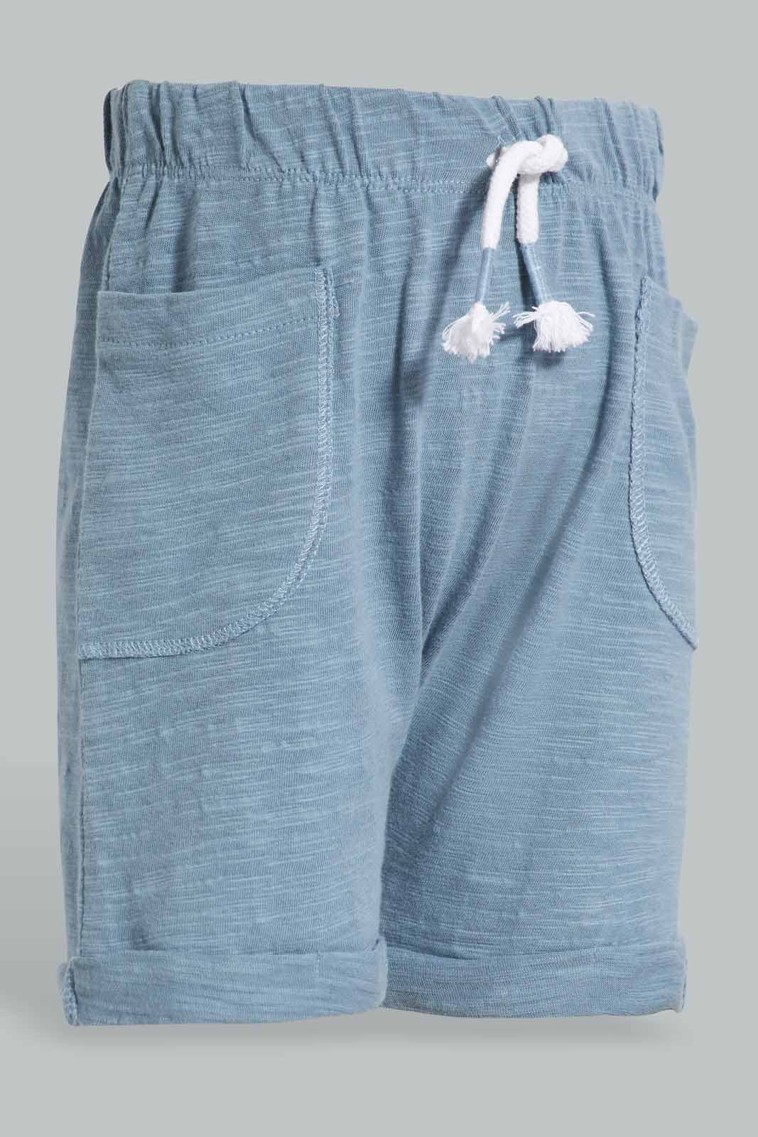 Redtag-Black-And-Grey-Car-Solid-Short-2-Pack-Category:Shorts,-Colour:Black,-Deals:New-In,-Filter:Infant-Boys-(3-to-24-Mths),-INB-Active-Shorts,-New-In-INB-APL,-Non-Sale,-S22C,-Section:Kidswear,-VLM-Infant-Boys-