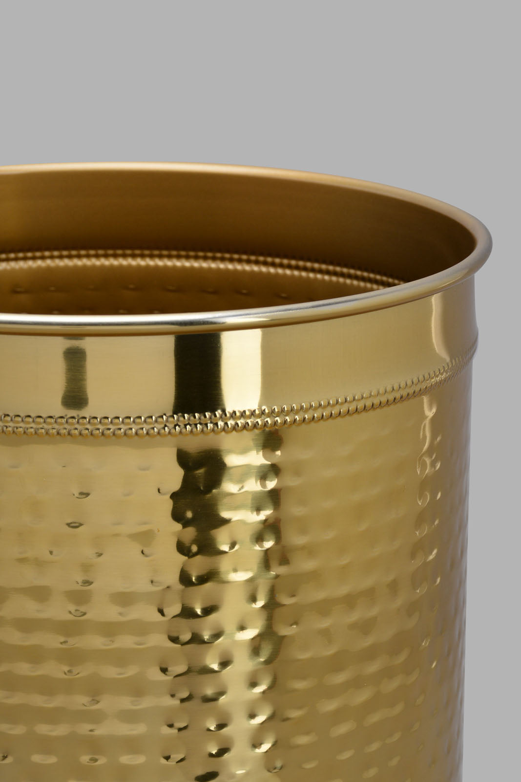 Gold Hammered Waste Bin