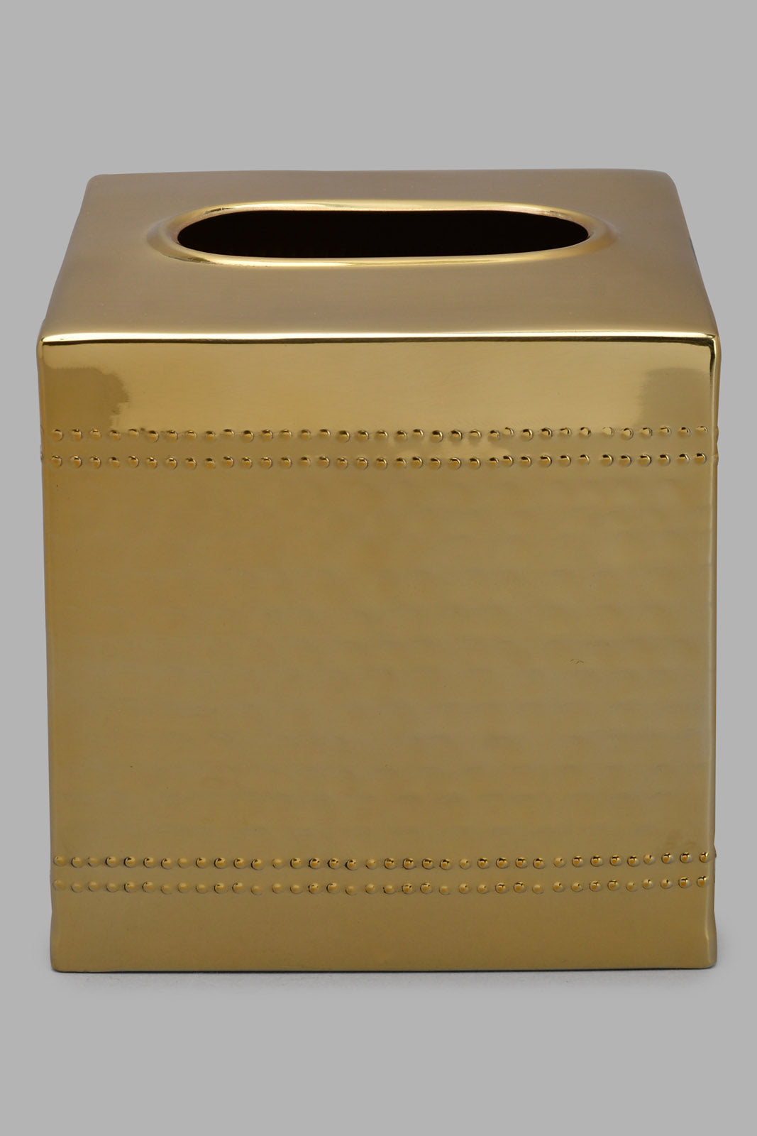 Gold Hammered Tissue Box Holder
