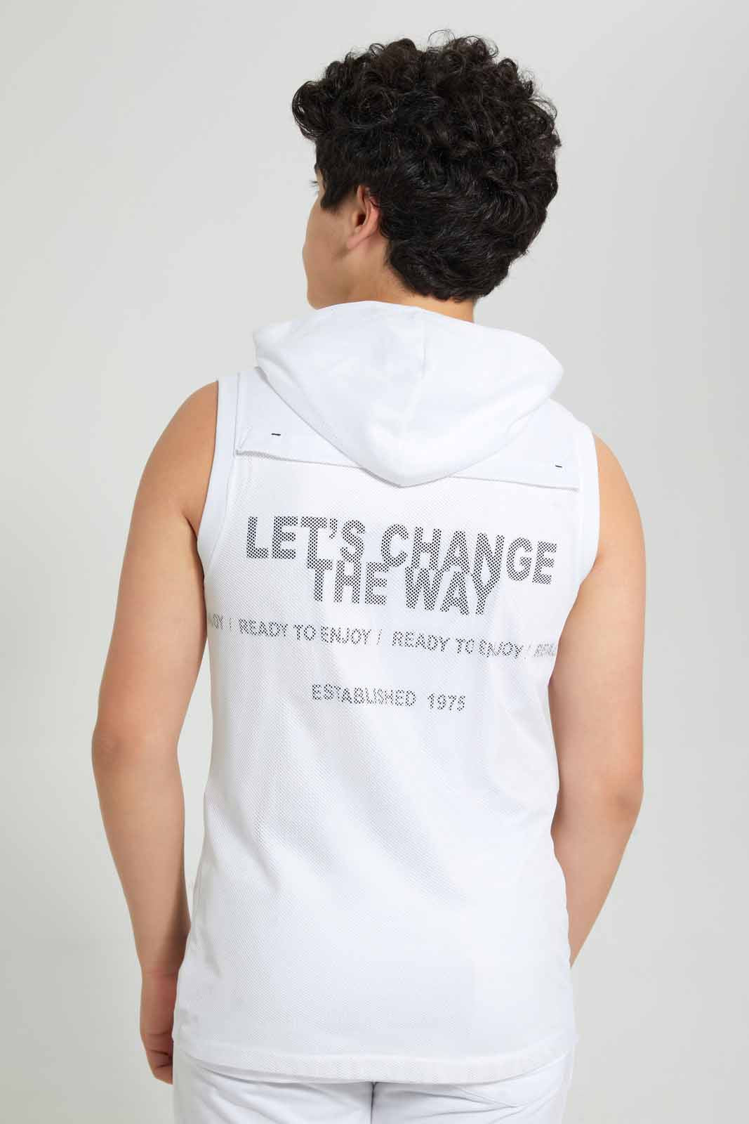 Redtag-White-Plain-Hoody-Sleveeless-T-Shirt-BSR-T-Shirts,-Category:T-Shirts,-Colour:White,-Deals:New-In,-Filter:Senior-Boys-(9-to-14-Yrs),-New-In-BSR,-Non-Sale,-S22C,-Section:Boys-(0-to-14Yrs)-Senior-Boys-9 to 14 Years