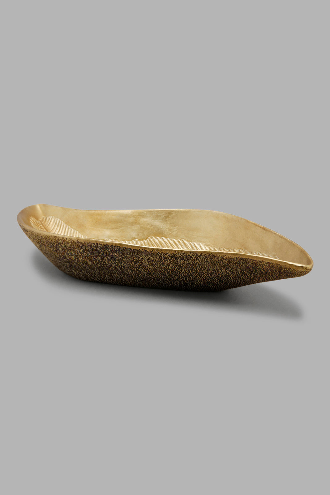Redtag-Gold-Dottentextured-Twisted-Platter-Category:Giftware,-Colour:Gold,-Deals:New-In,-Filter:Home-Decor,-HMW-HOM-Decorative-Accessories,-LEGACY,-New-In-HMW-HOM,-Non-Sale,-Section:Homewares,-W22O-Home-Decor-