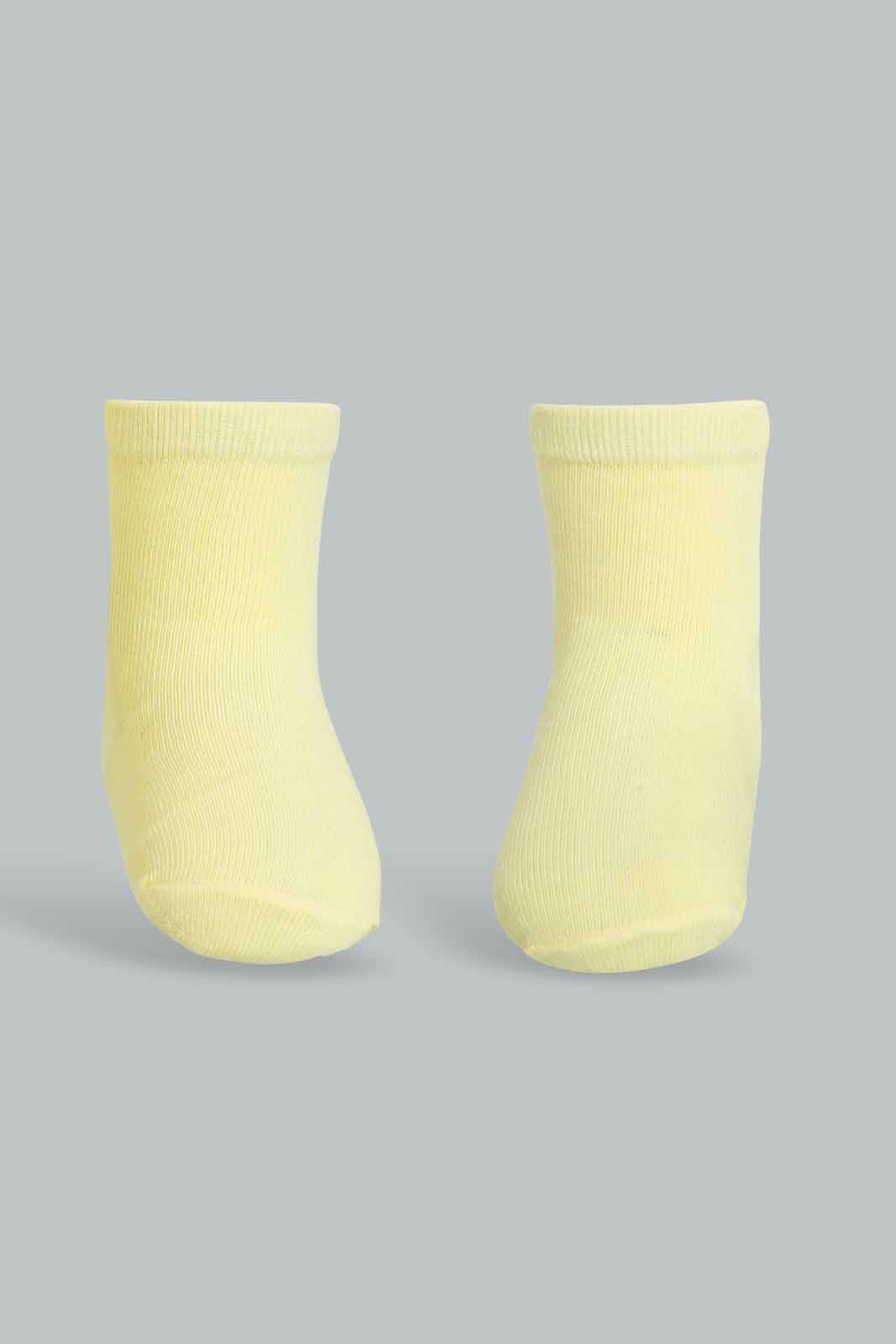 Redtag-Yellow-Ankle-Socks-For-Baby-Girls-(Pack-of-4)-365,-Bundle,-Category:Socks,-Colour:Yellow,-Deals:New-In,-Filter:Infant-Girls-(3-to-24-Mths),-ING-Socks,-New-In-ING-APL,-Section:Girls-(0-to-14Yrs)-Infant-Girls-3 to 24 Months