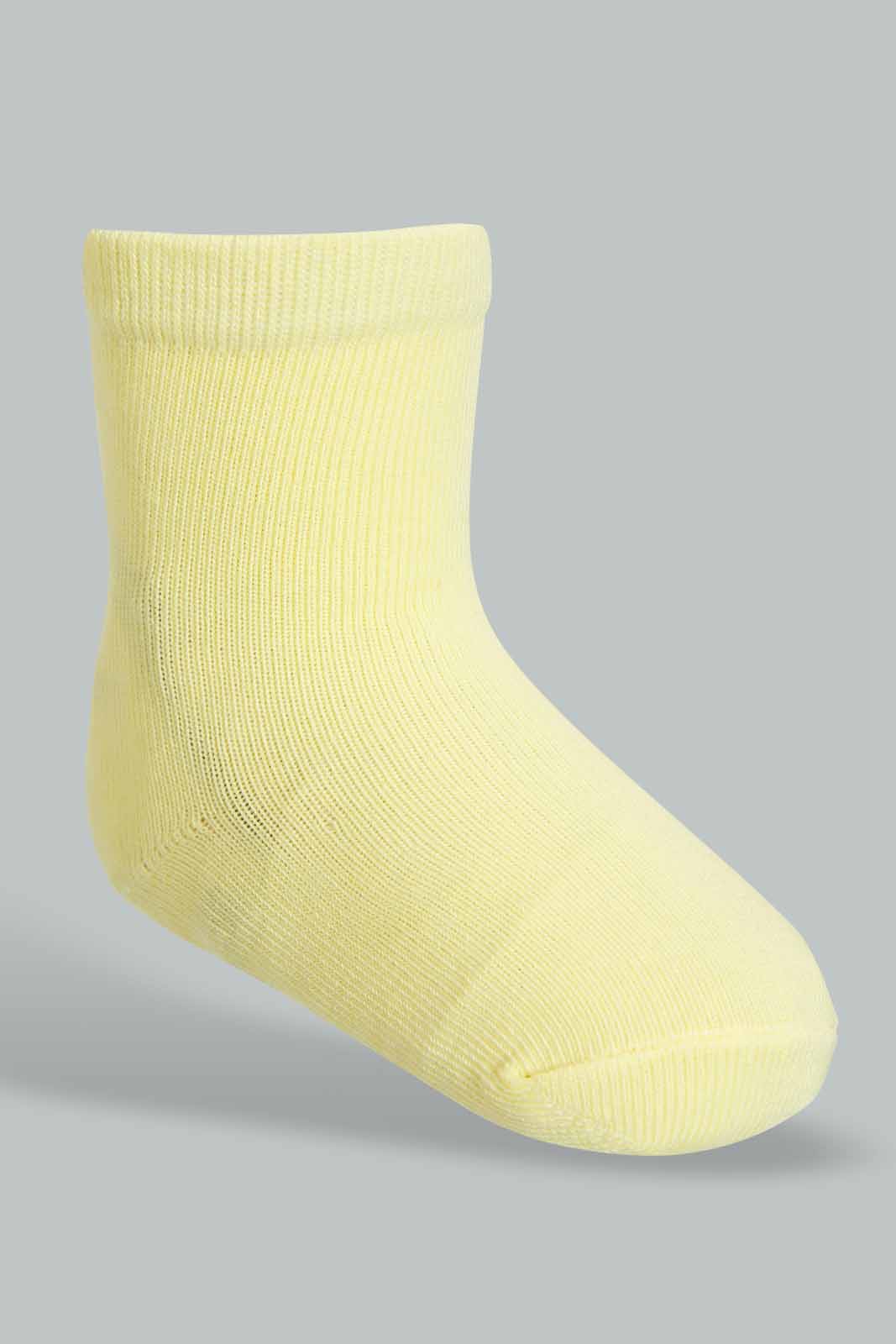 Redtag-Yellow-Ankle-Socks-For-Baby-Girls-(Pack-of-4)-365,-Bundle,-Category:Socks,-Colour:Yellow,-Deals:New-In,-Filter:Infant-Girls-(3-to-24-Mths),-ING-Socks,-New-In-ING-APL,-Section:Girls-(0-to-14Yrs)-Infant-Girls-3 to 24 Months