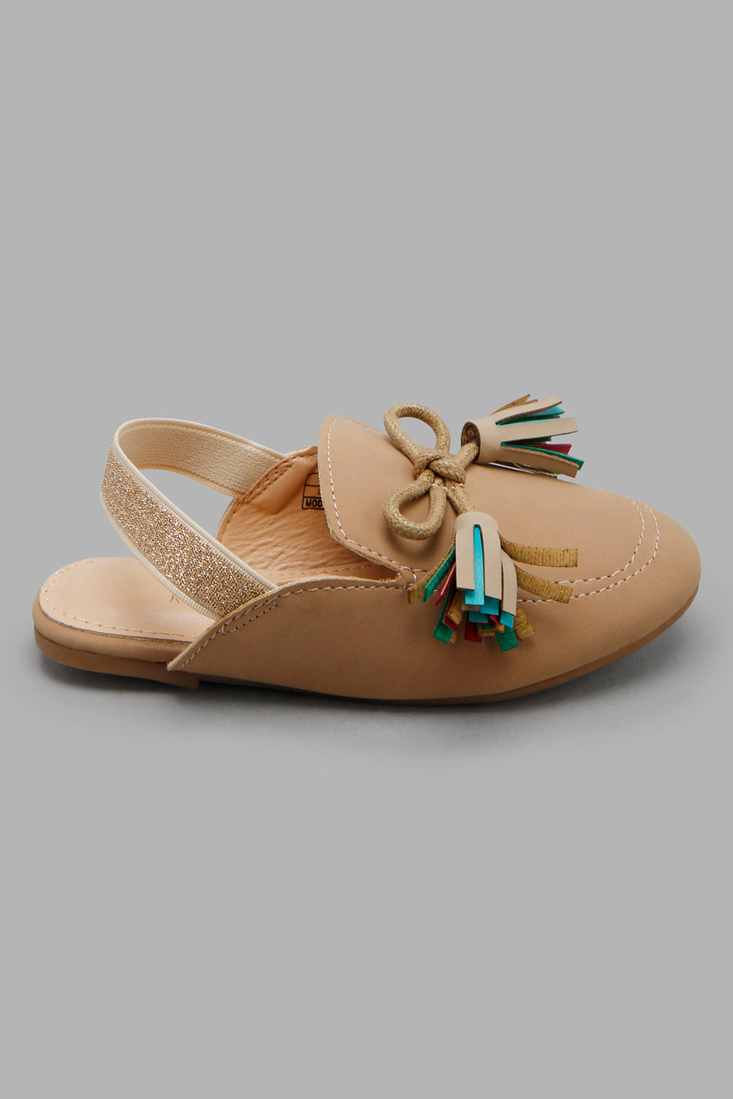 Redtag-Beige-Tassle-Mules-Category:Shoes,-Colour:Beige,-Filter:Girls-Footwear-(1-to-3-Yrs),-ING-Shoes,-New-In,-New-In-ING-FOO,-Non-Sale,-Section:Girls-(0-to-14Yrs),-W22O-Infant-Girls-1 to 3 Years