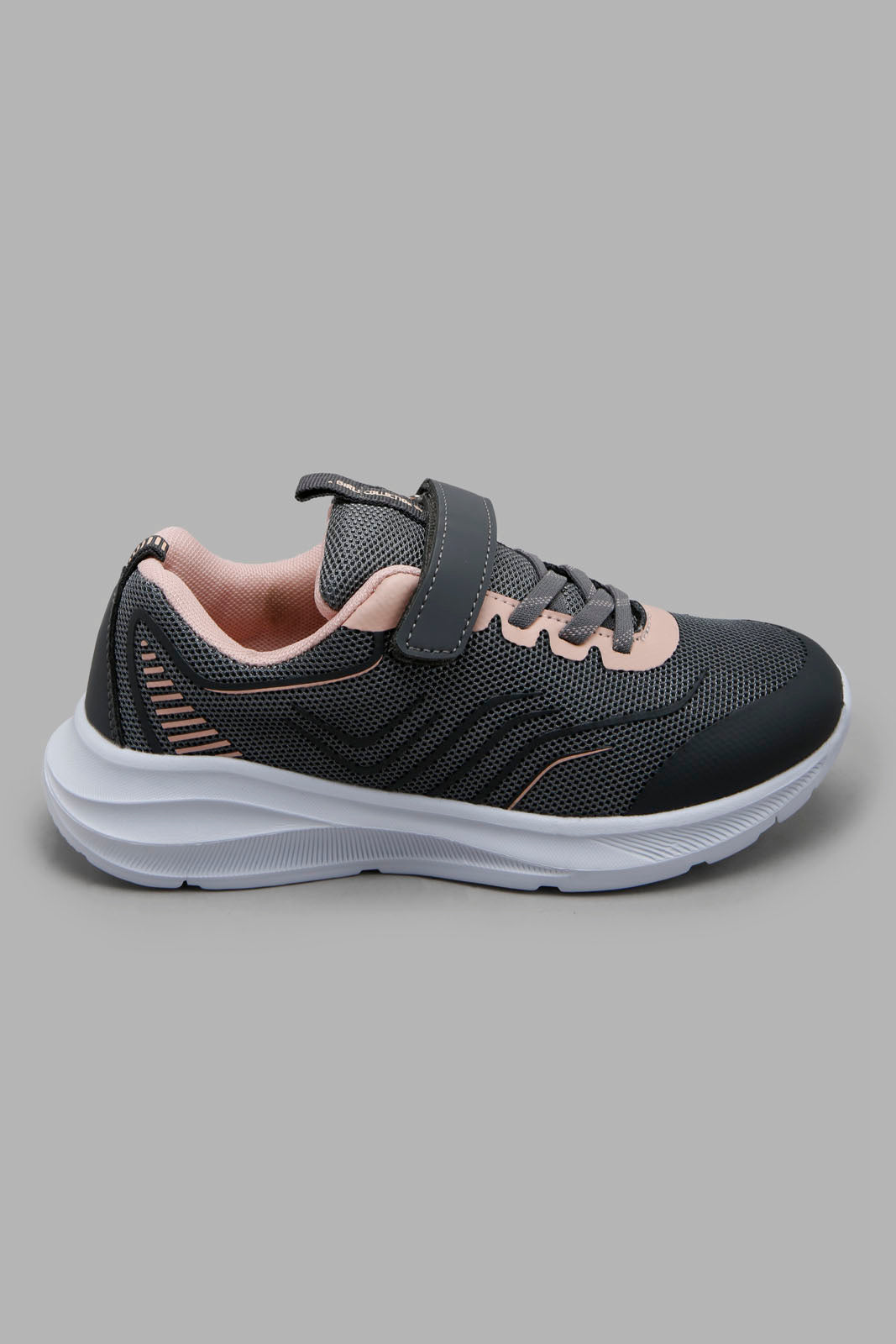 Redtag-Grey-Lace-Up-Trainer-Category:Trainers,-Colour:Grey,-Filter:Girls-Footwear-(5-to-14-Yrs),-GSR-Trainers,-New-In,-New-In-GSR-FOO,-Non-Sale,-Section:Girls-(0-to-14Yrs),-W22A-Senior-Girls-5 to 14 Years