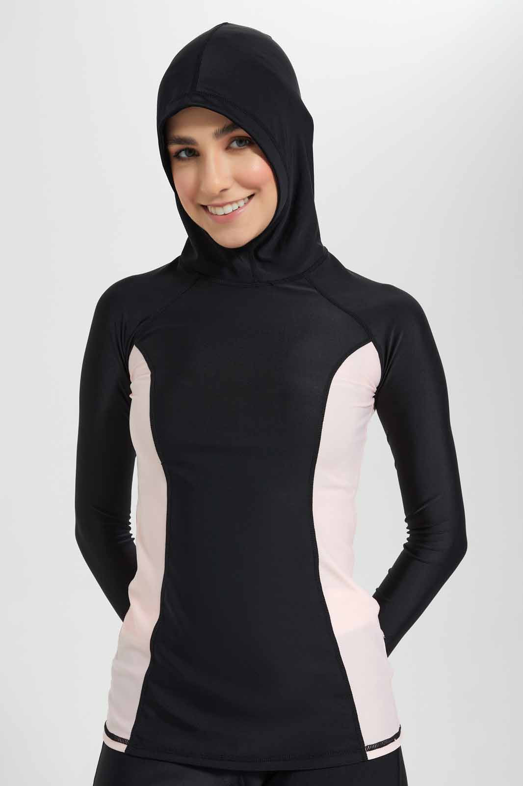 Redtag-Black-Solid-Burkini-Category:Swimwear,-Colour:Black,-Deals:New-In,-Filter:Women's-Clothing,-New-In-Women,-Non-Sale,-S22C,-Section:Women,-Women-Swimwear--