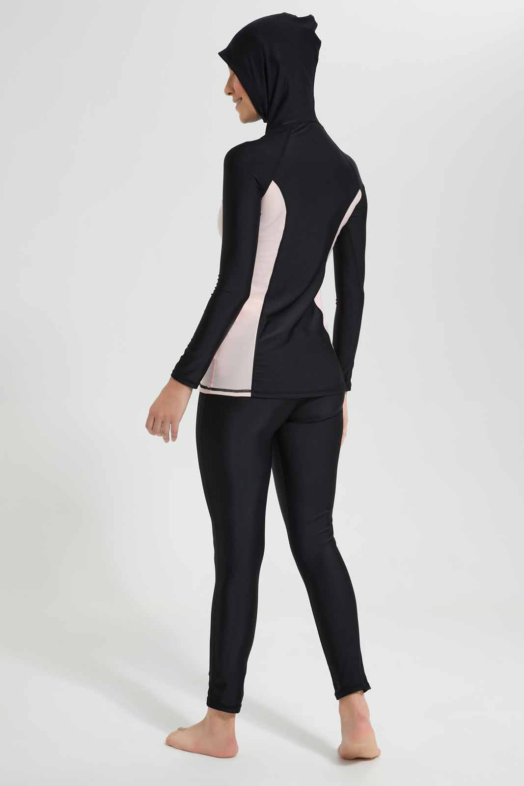 Redtag-Black-Solid-Burkini-Category:Swimwear,-Colour:Black,-Deals:New-In,-Filter:Women's-Clothing,-New-In-Women,-Non-Sale,-S22C,-Section:Women,-Women-Swimwear--
