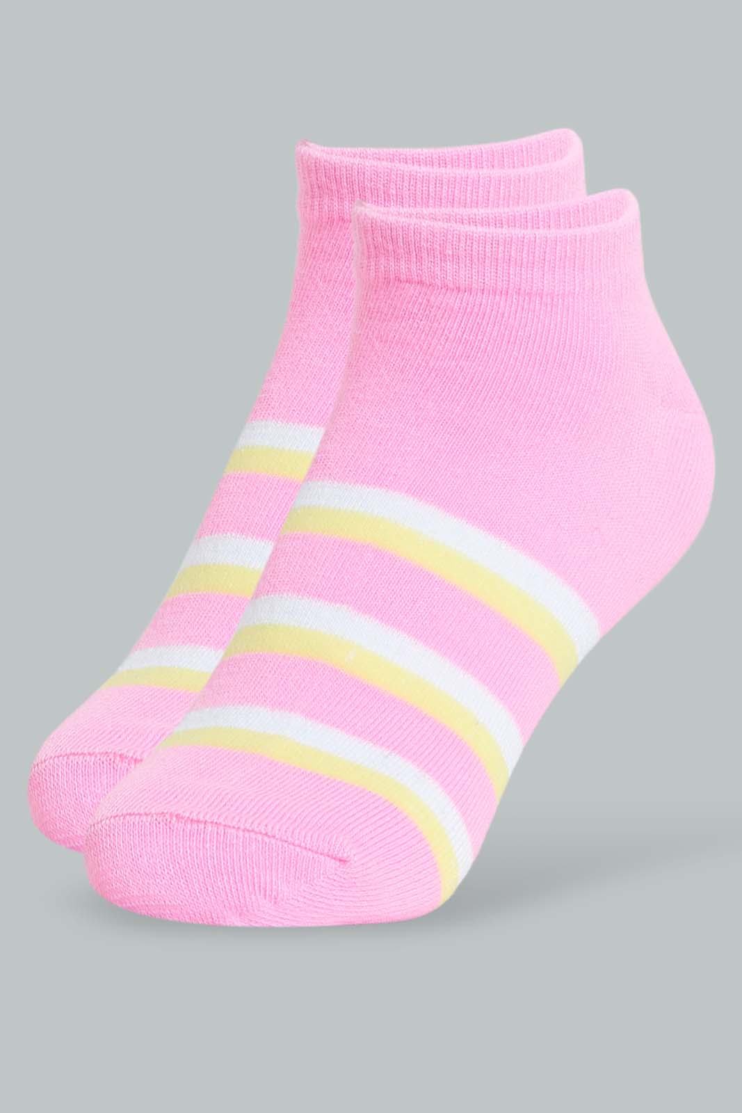 Redtag-Assorted-Striped/Printed-Ankle-Socks-(5-Pack)-Ankle-Socks-Women's-
