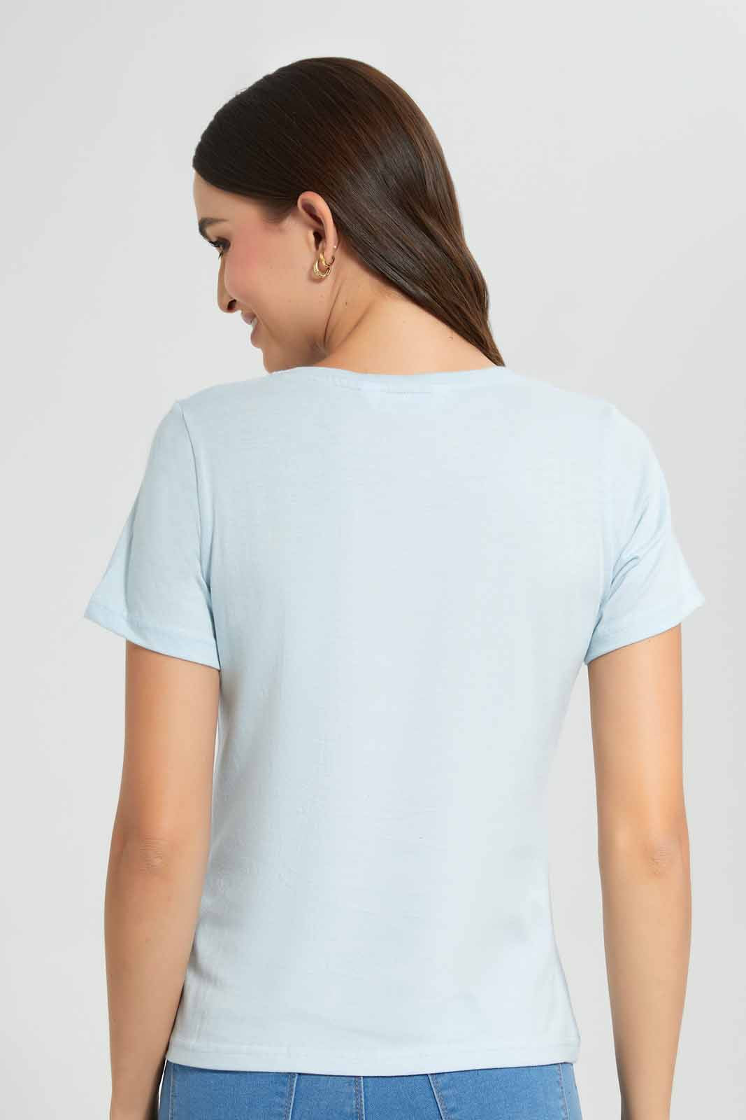 Redtag-Blue-San-Francisco-Print-T-Shirt-Category:T-Shirts,-Colour:Blue,-Filter:Women's-Clothing,-New-In,-New-In-Women,-Non-Sale,-S22D,-Section:Women,-TBL,-Women-T-Shirts-Women's-