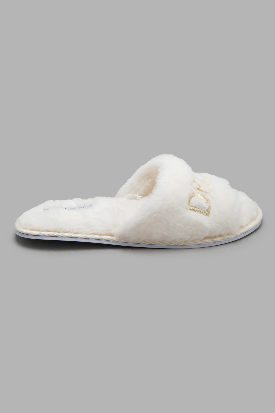 Redtag-Ivory-Dream-Queen-Slipper-Category:Slippers,-Colour:Ivory,-Filter:Women's-Footwear,-New-In,-New-In-Women-FOO,-Non-Sale,-Section:Women,-W22A,-Women-Slippers-Women's-