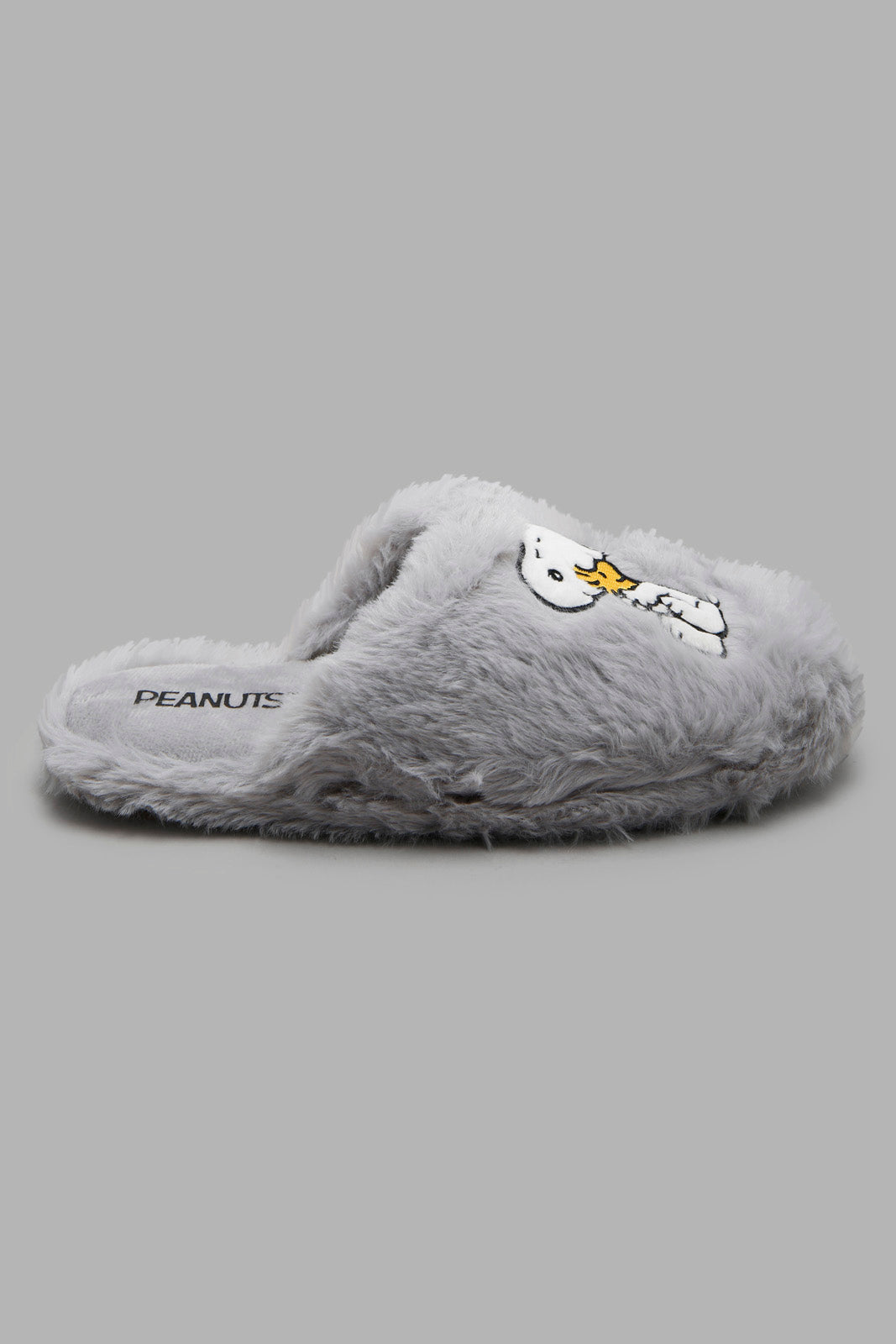 Redtag-Grey-Snoopy-Slipper-Category:Slippers,-Colour:Grey,-Deals:New-In,-Filter:Women's-Footwear,-New-In-Women-FOO,-Non-Sale,-Section:Women,-W22A,-Women-Slippers-Women's-