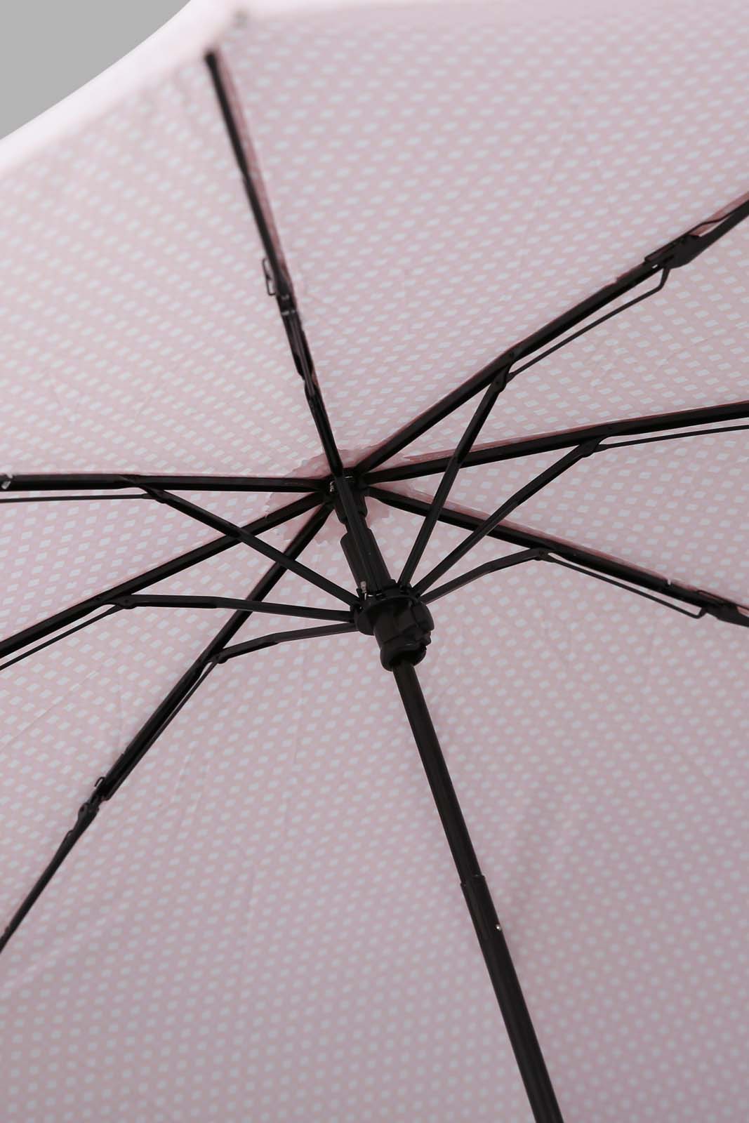 Redtag-Pink/White-3-Fold-Umbrella-Category:Umbrellas,-Colour:Assorted,-Filter:Travel-Accessories,-IMP-Umbrellas,-New-In,-New-In-IMP-ACC,-Non-Sale,-Section:Travel,-W22O-Travel-Accessories-