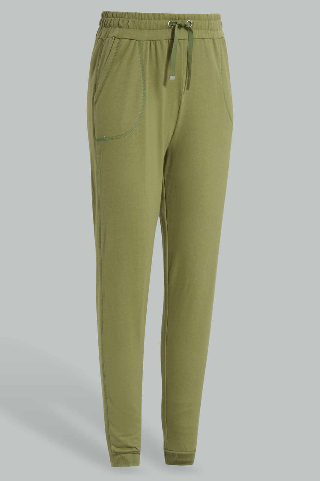 Redtag-Olive--Basic-Track-Pant-Category:Joggers,-Colour:Green,-Deals:New-In,-Filter:Senior-Girls-(8-to-14-Yrs),-GSR-Joggers,-New-In-GSR,-Non-Sale,-S22D,-Section:Kidswear,-TBL-Senior-Girls-