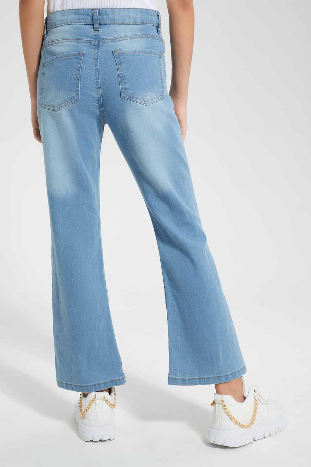 Redtag-Light-Wash-Flared-Skinny-Jeans-Category:Jeans,-Colour:Light-Wash,-Filter:Senior-Girls-(9-to-14-Yrs),-GSR-Jeans,-New-In,-New-In-GSR,-Non-Sale,-S22D,-Section:Kidswear-Senior-Girls-9 to 14 Years