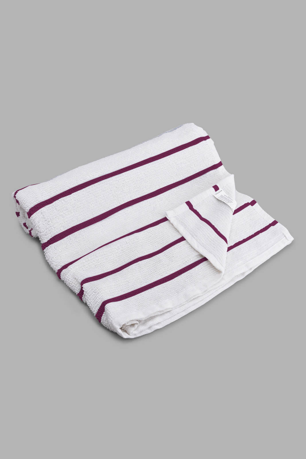 Purple Stripe Bath Towel