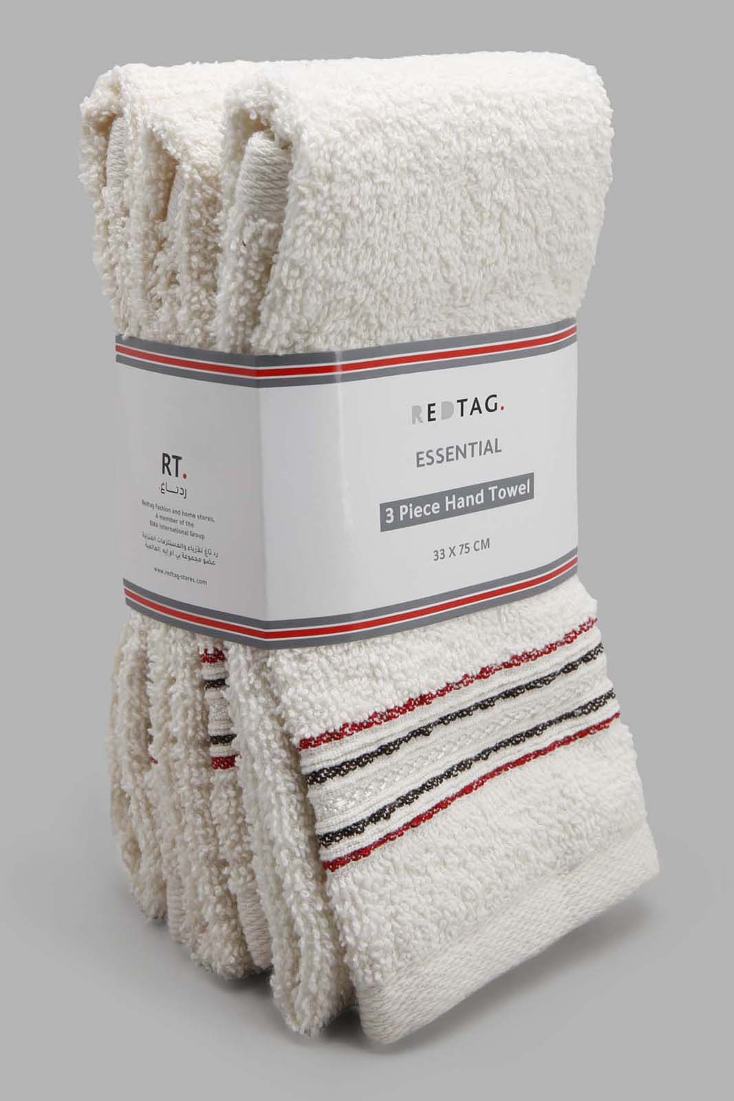 Redtag-Pale-Grey-Hand-Towel-(3Pc-Set)-Category:Towels,-Colour:Cream,-Filter:Home-Bathroom,-FSDU,-HMW-BAC-Towels,-Non-Sale,-S22B,-Section:Homewares-Home-Bathroom-