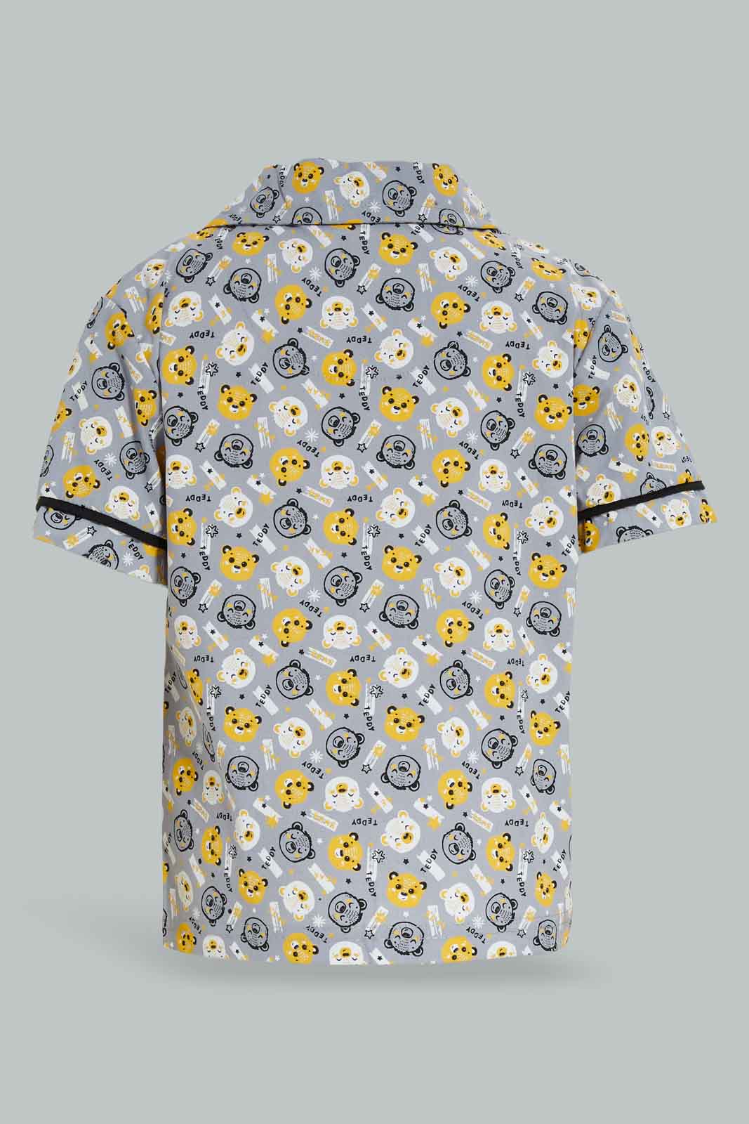 Redtag-Grey-Tiger-Printed-Woven-Pj-Set-(2-Pack)-Category:Pyjama-Sets,-Colour:Grey,-Deals:3-For-90,-Deals:New-In,-Dept:Boys,-Filter:Infant-Boys-(3-to-24-Mths),-INB-Pyjama-Sets,-New-In-INB-APL,-Section:Boys-(0-to-14Yrs),-W22O-Infant-Boys-3 to 24 Months