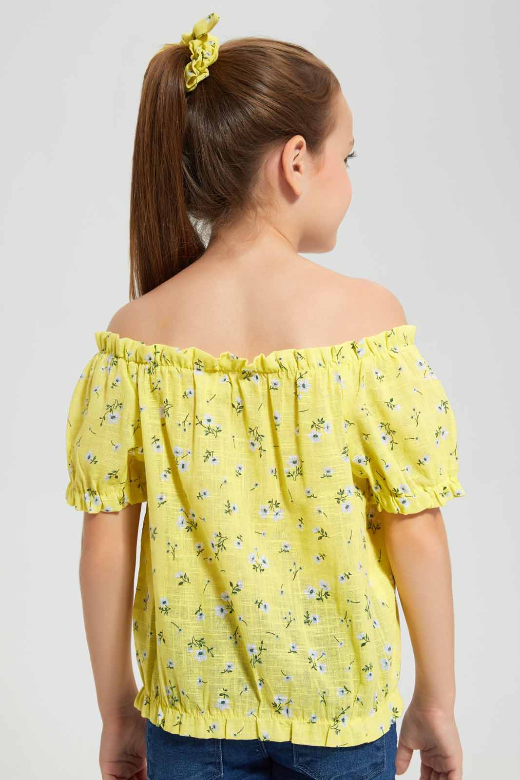 Redtag-Yellow-Button-Front-Printed-Blouse-Category:Blouses,-Colour:Yellow,-Deals:New-In,-Filter:Girls-(2-to-8-Yrs),-GIR-Blouses,-New-In-GIR-APL,-Non-Sale,-Section:Girls-(0-to-14Yrs),-W22O-Girls-2 to 8 Years