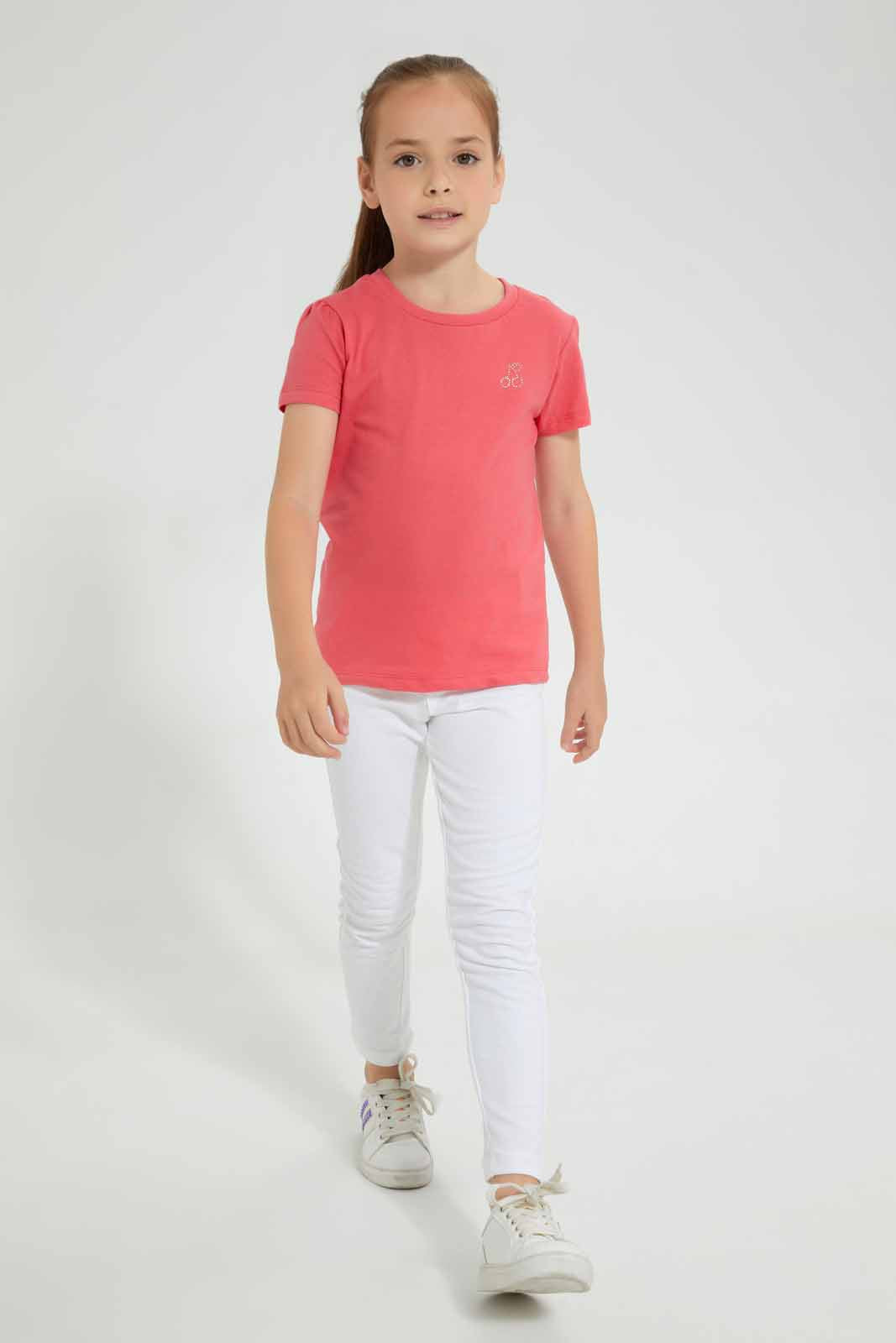 Redtag-Assorted-2-Pack-T-Shirt-Graphic-T-Shirts-Girls-2 to 8 Years