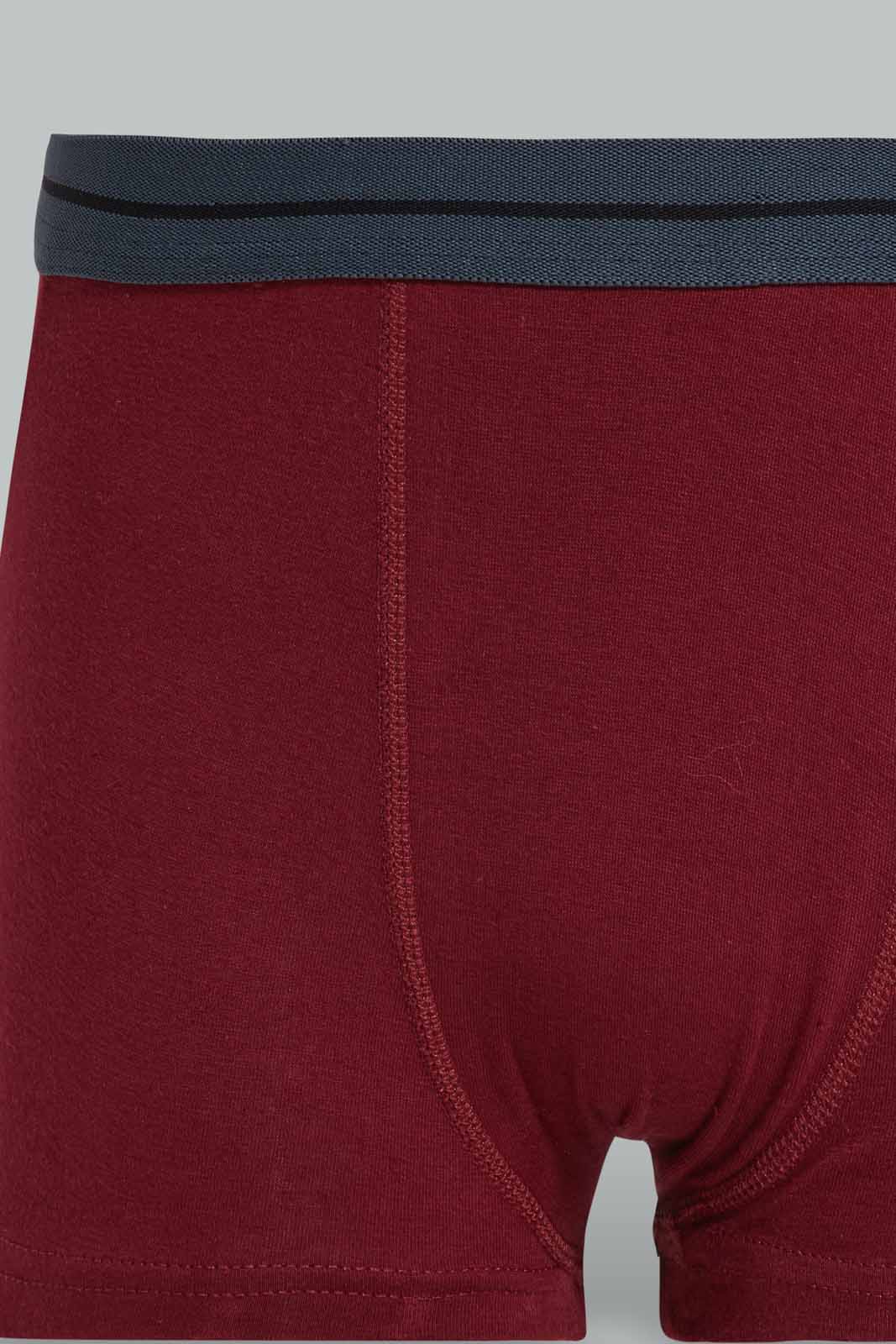 Redtag-Burgundy/Black/Grey-Mel-3-Pcs-Pack-Boxer-Short-365,-BSR-Boxers,-Category:Boxers,-Colour:Assorted,-ESS,-Filter:Senior-Boys-(9-to-14-Yrs),-New-In,-New-In-BSR-APL,-Non-Sale,-Section:Kidswear-Senior-Boys-9 to 14 Years