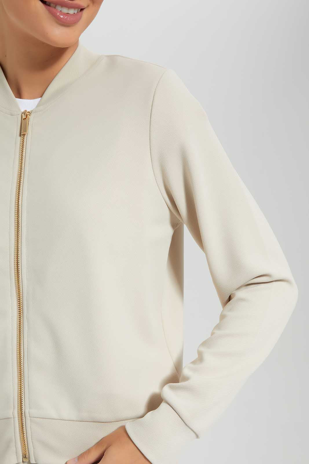 Redtag-Beige-Bomber-Jacket-Category:Jackets,-Colour:Beige,-Deals:New-In,-Filter:Women's-Clothing,-LDC,-LDC-Jackets,-New-In-LDC,-Non-Sale,-Section:Women,-W22O-Women's-